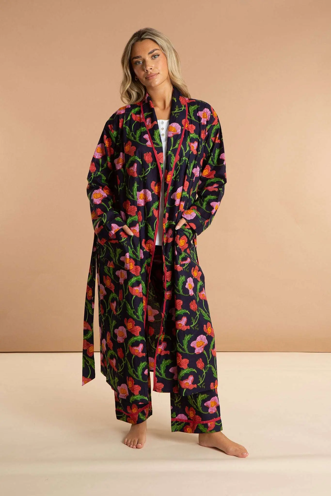 Midnight Sweetpea Women's Cotton Robe - Image 3