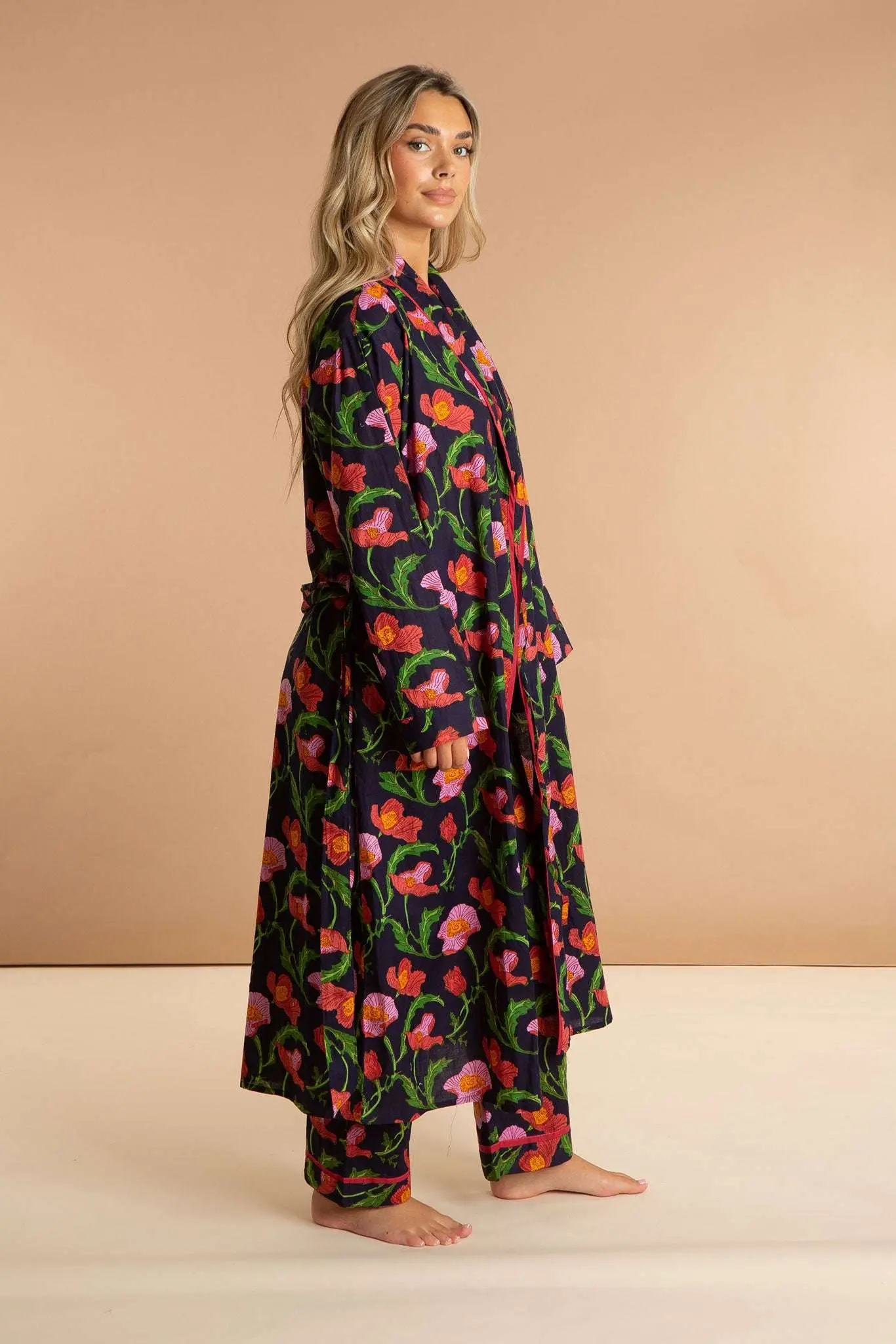 Midnight Sweetpea Women's Cotton Robe - Image 4