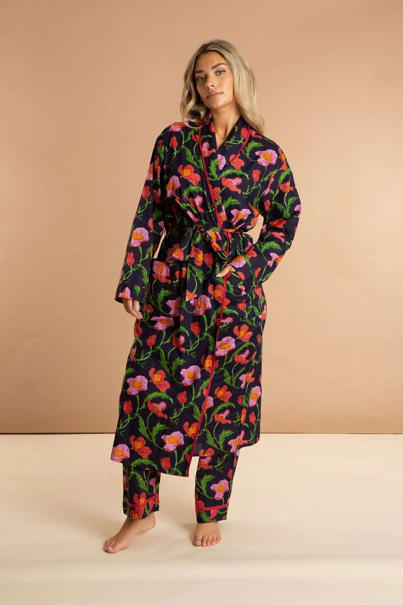 Midnight Sweetpea Women's Cotton Robe - Image 5