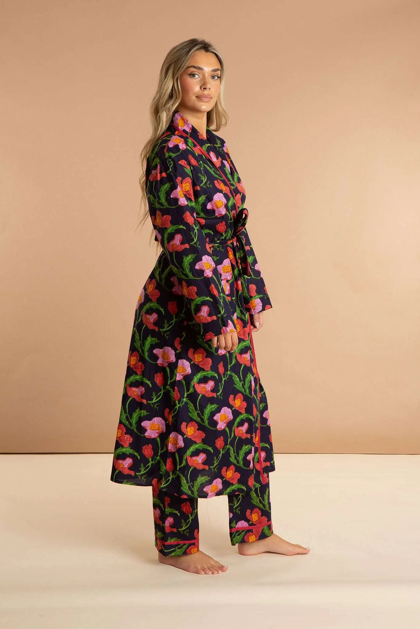 Midnight Sweetpea Women's Cotton Robe - Image 6