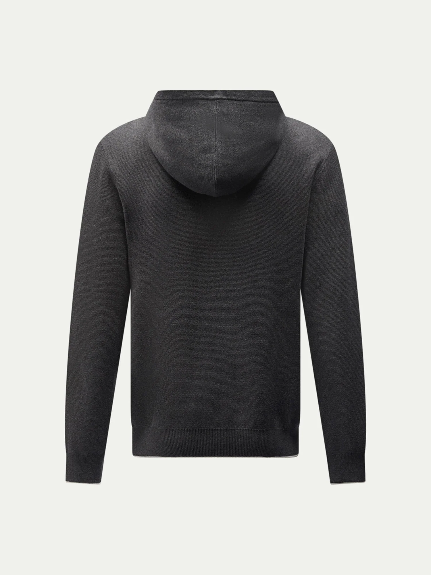 Charcoal Grey Milano Knit Zip Hoodie - Image 7