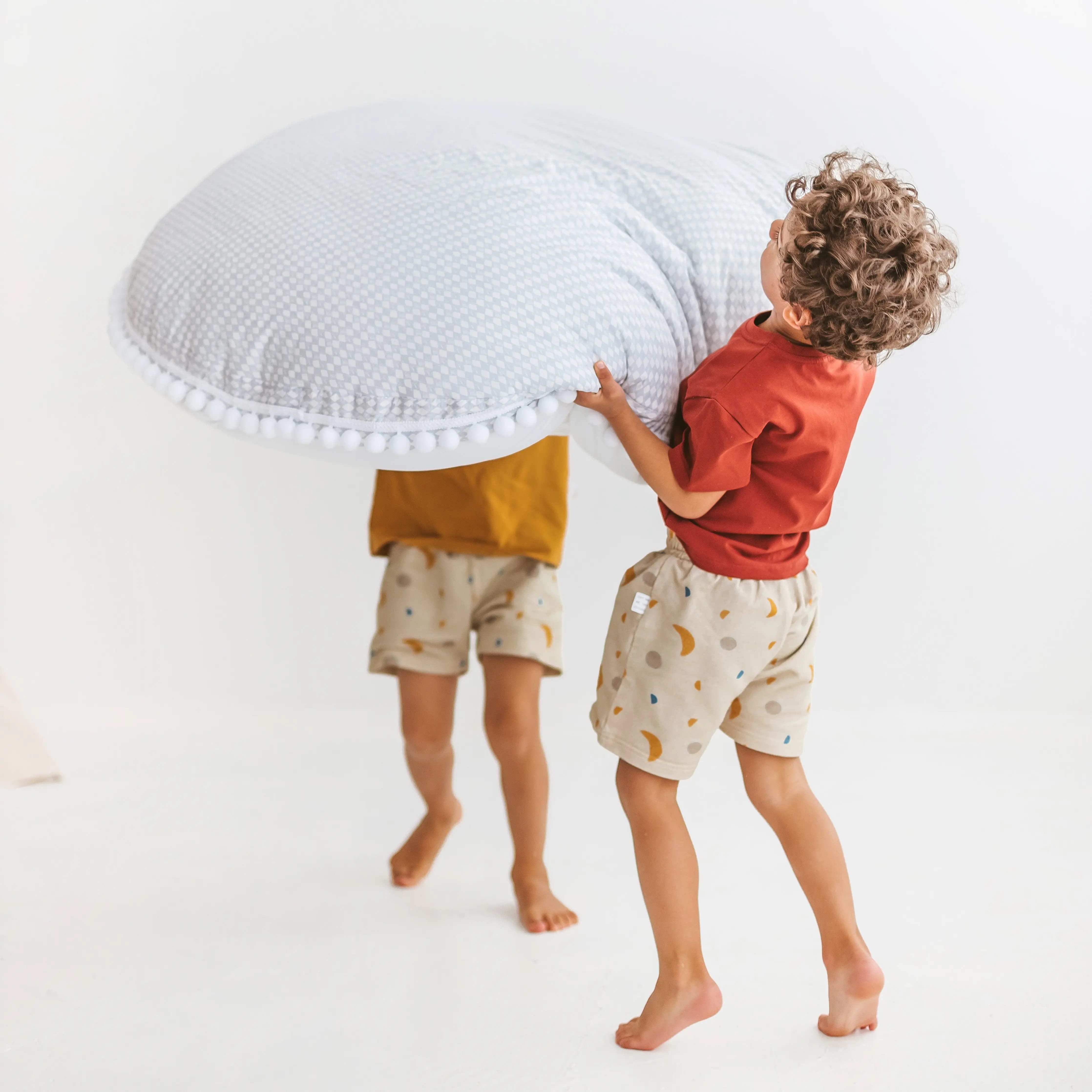 Rhombus Diamond Grey Big Floor Cushion - Image 3