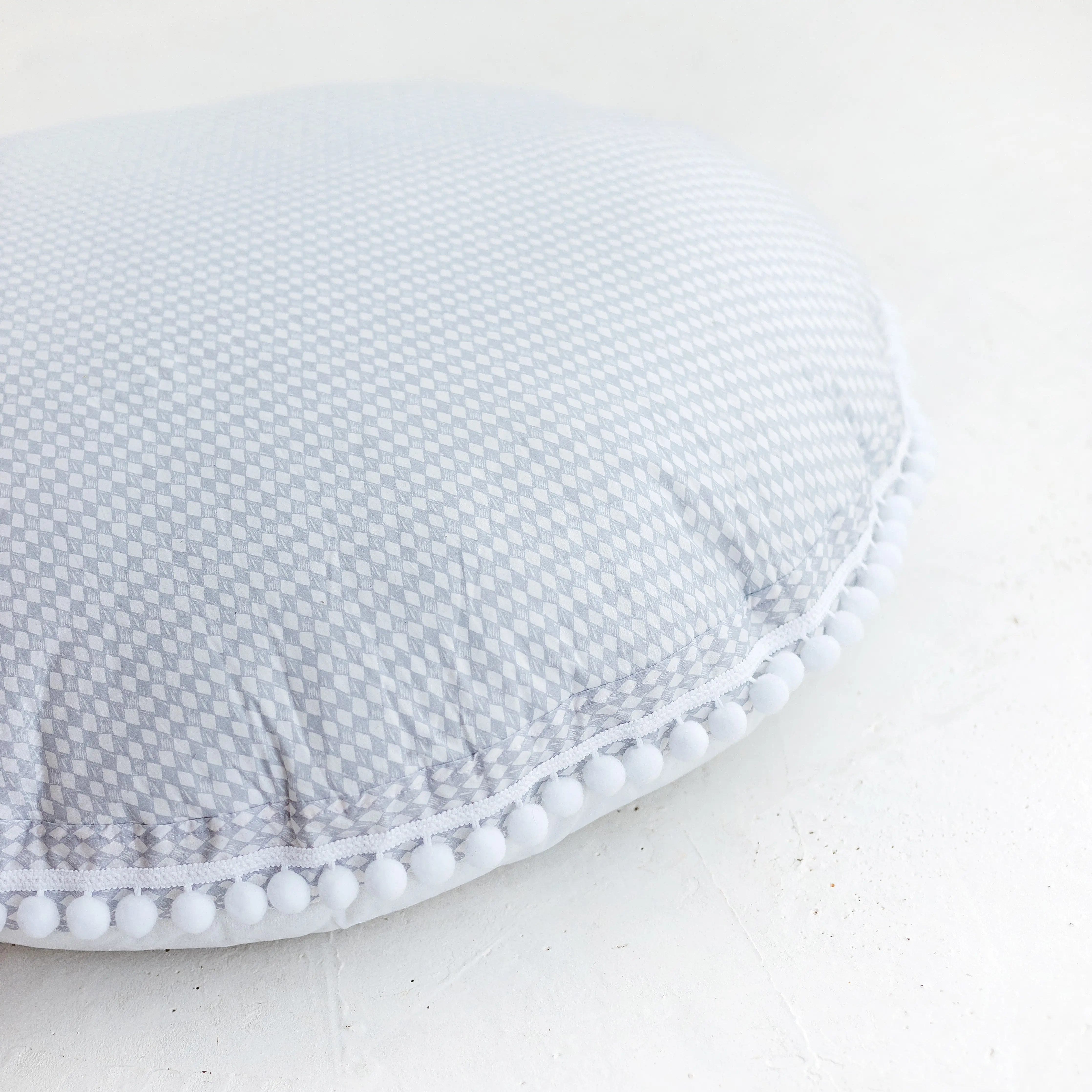 Rhombus Diamond Grey Big Floor Cushion - Image 4