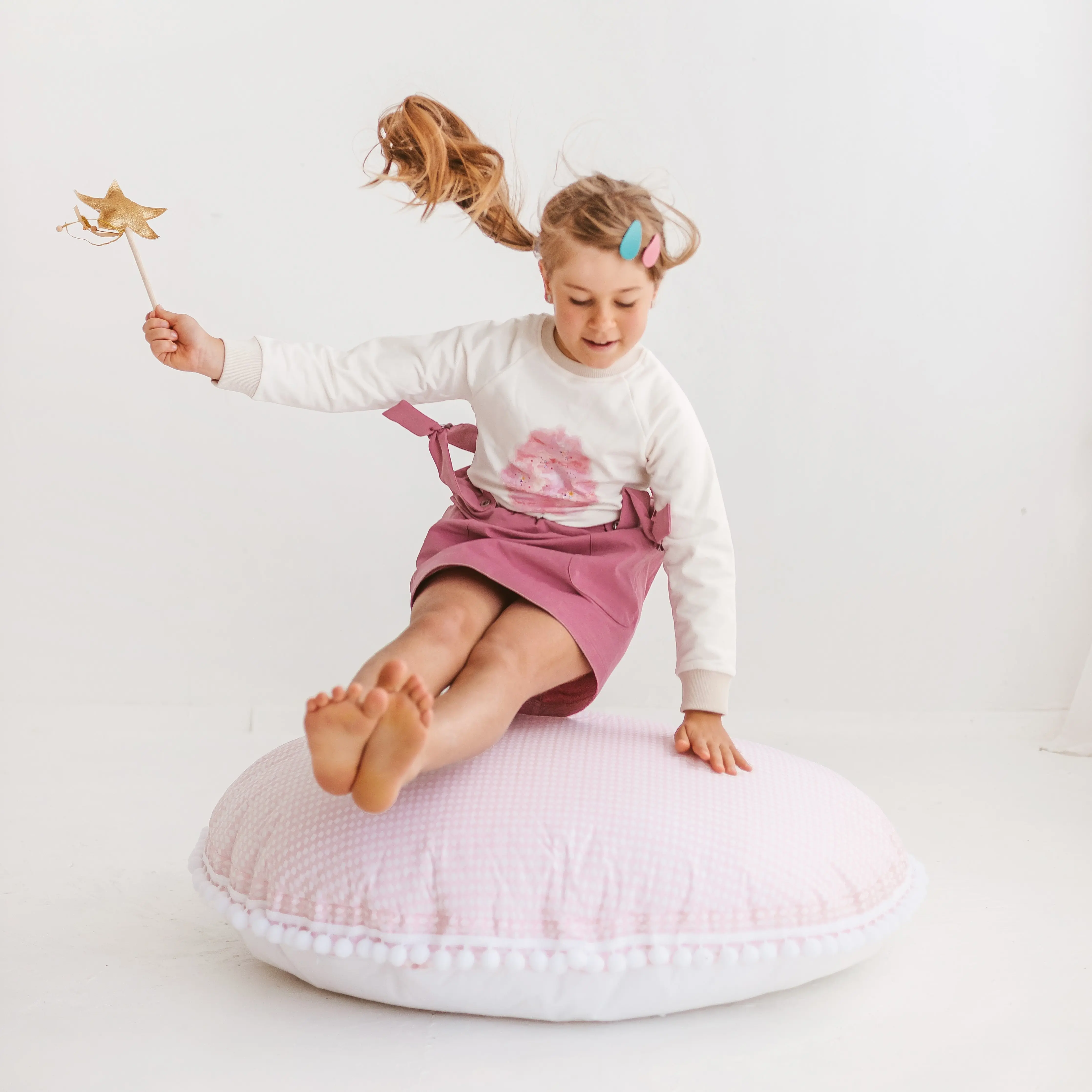 Rhombus Diamond Pink Big Floor Cushion
