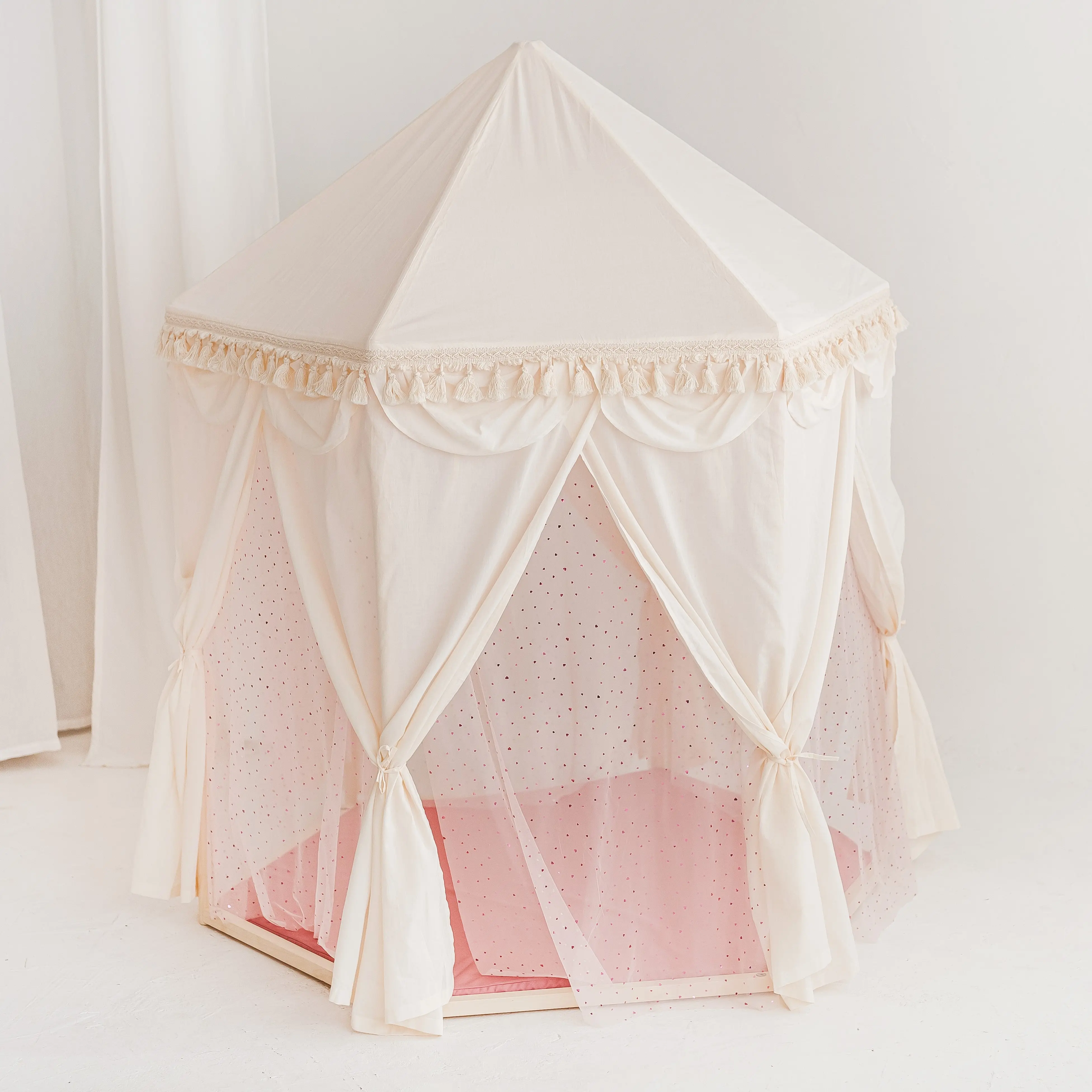 Boho Indoor Playhouse Tent in Pavilion Shape - Image 4