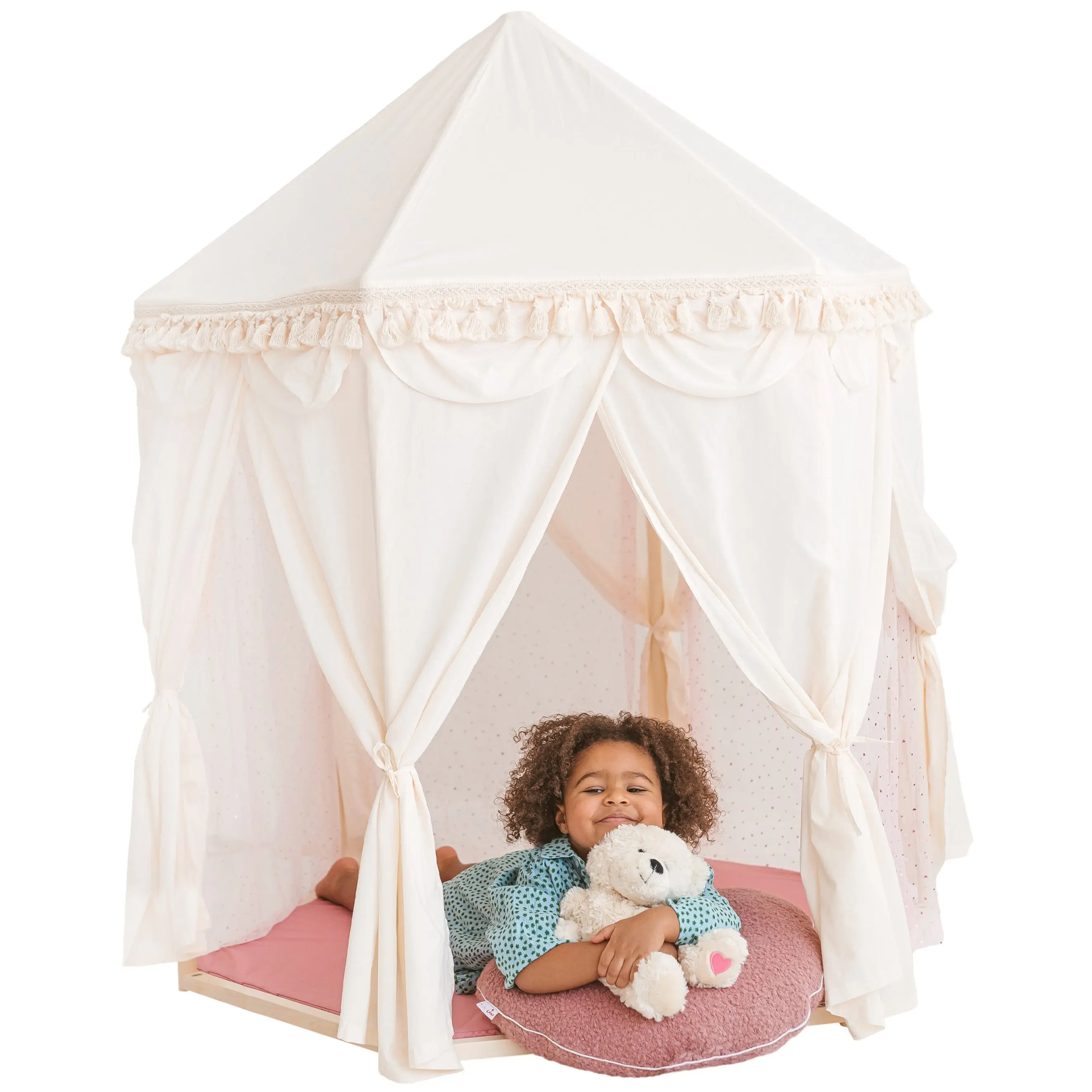 Boho Indoor Playhouse Tent in Pavilion Shape - Image 8