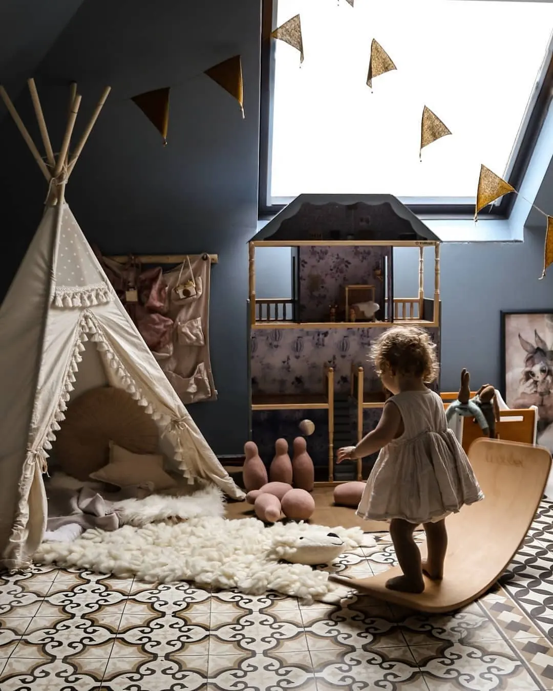 Boho Kids Teepee with Tassels - Image 11