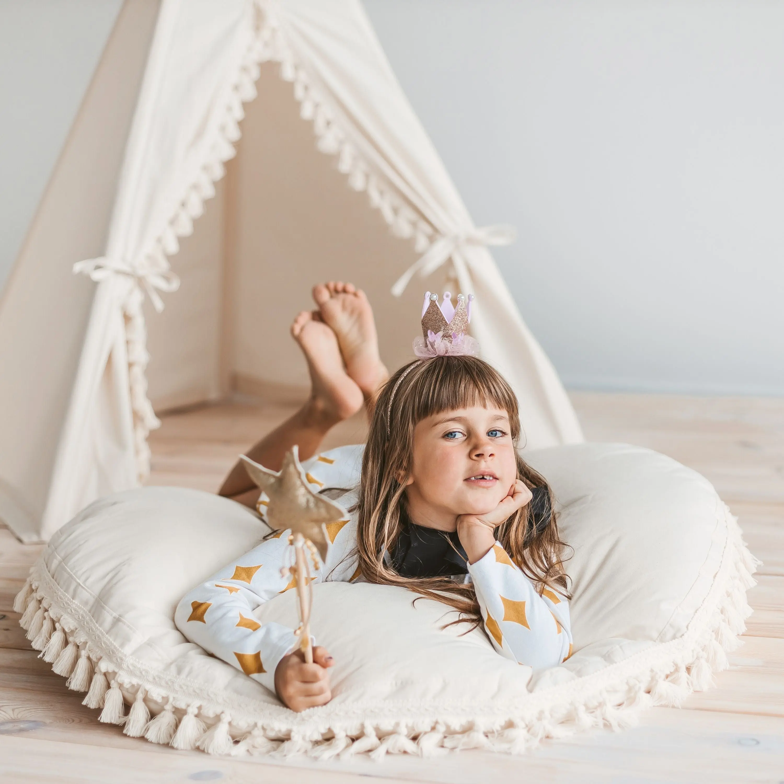 Boho Kids Teepee with Tassels - Image 4