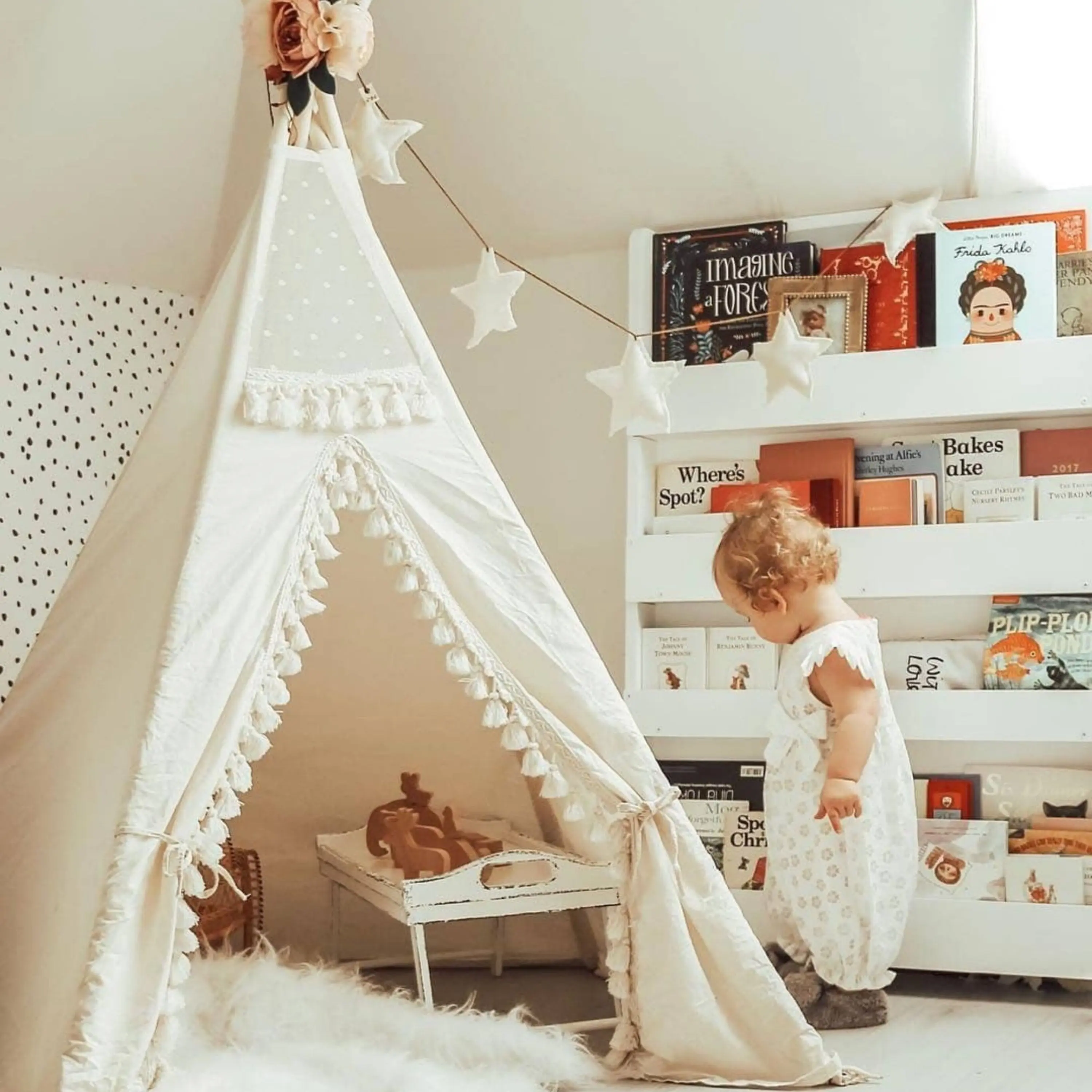 Boho Kids Teepee with Tassels - Image 8