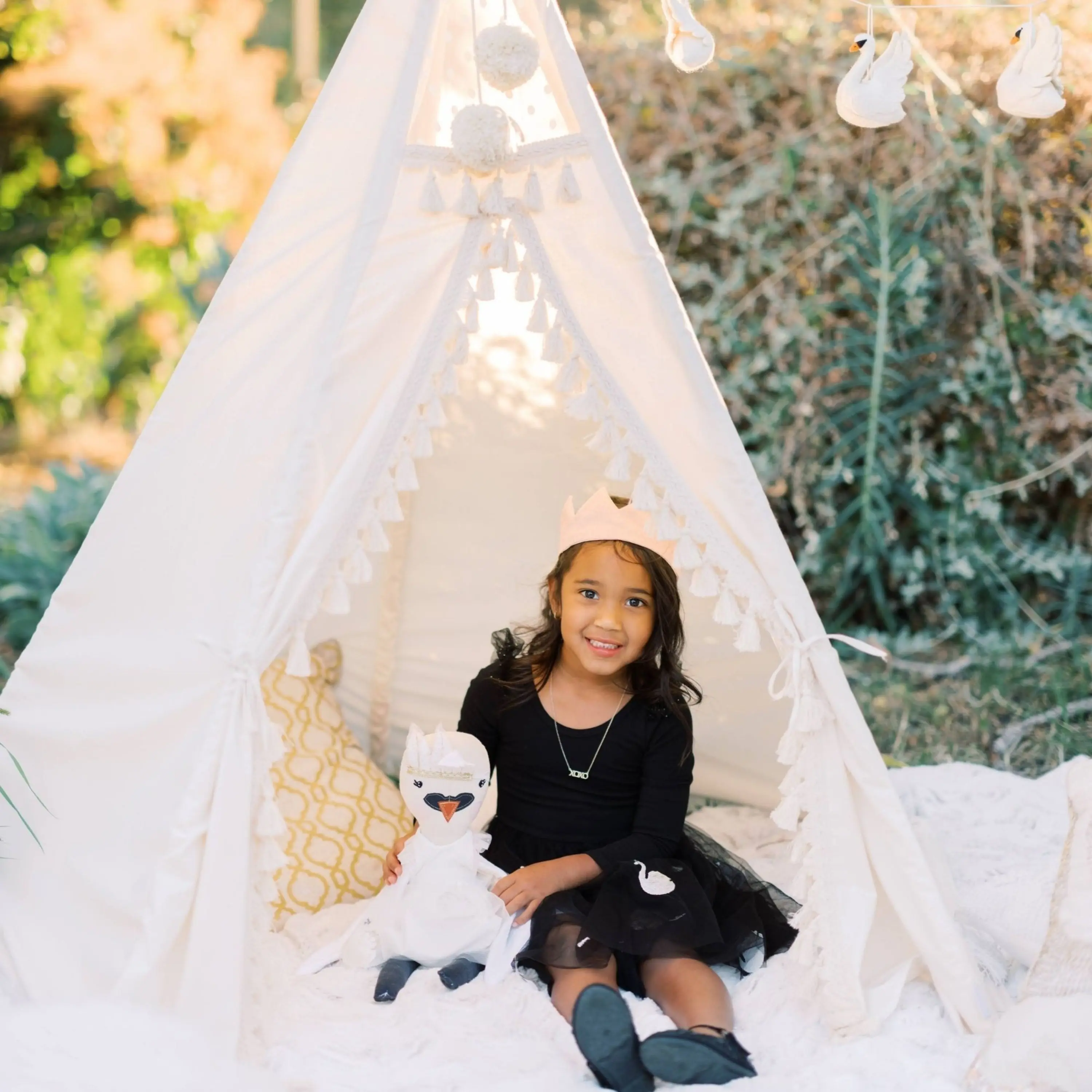 Boho Kids Teepee with Tassels - Image 9