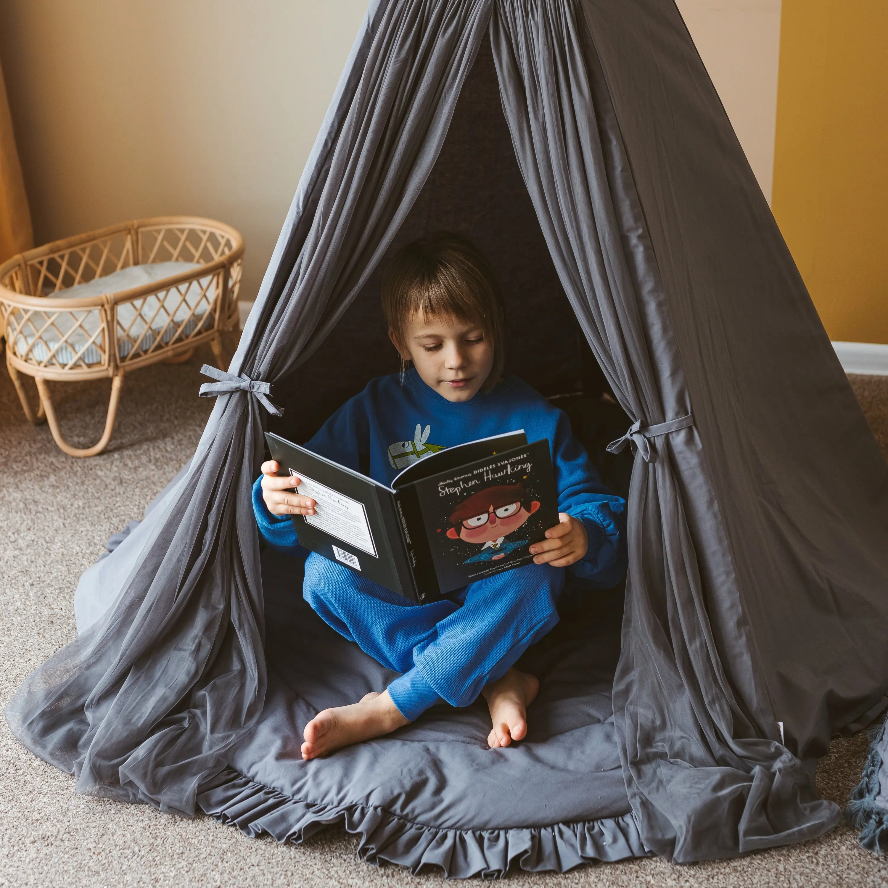 Grey Fairy Kids Play Tent - Image 8