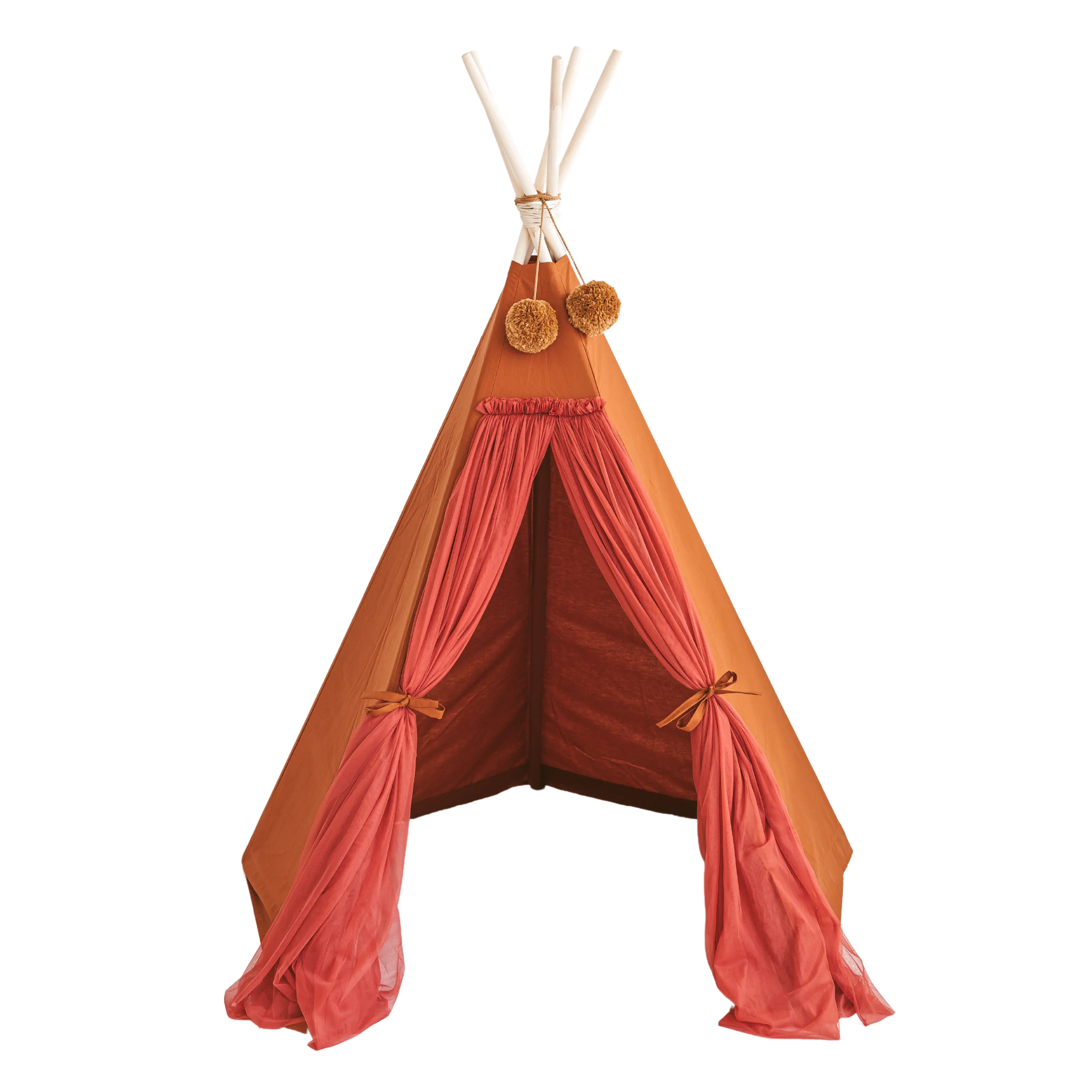 Cognac Fairy Kids Play Tent with Tulle - Image 4
