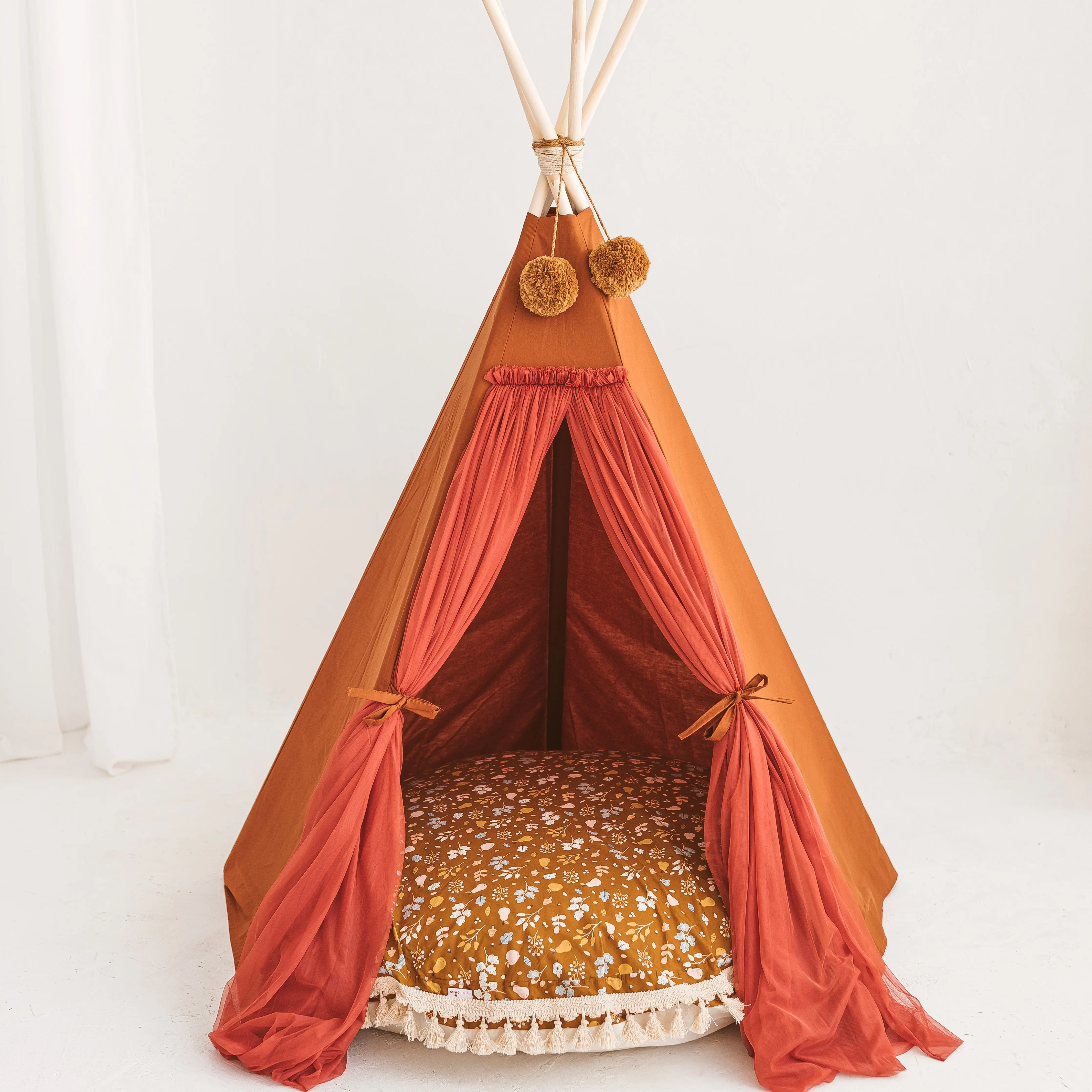 Cognac Fairy Kids Play Tent with Tulle - Image 6