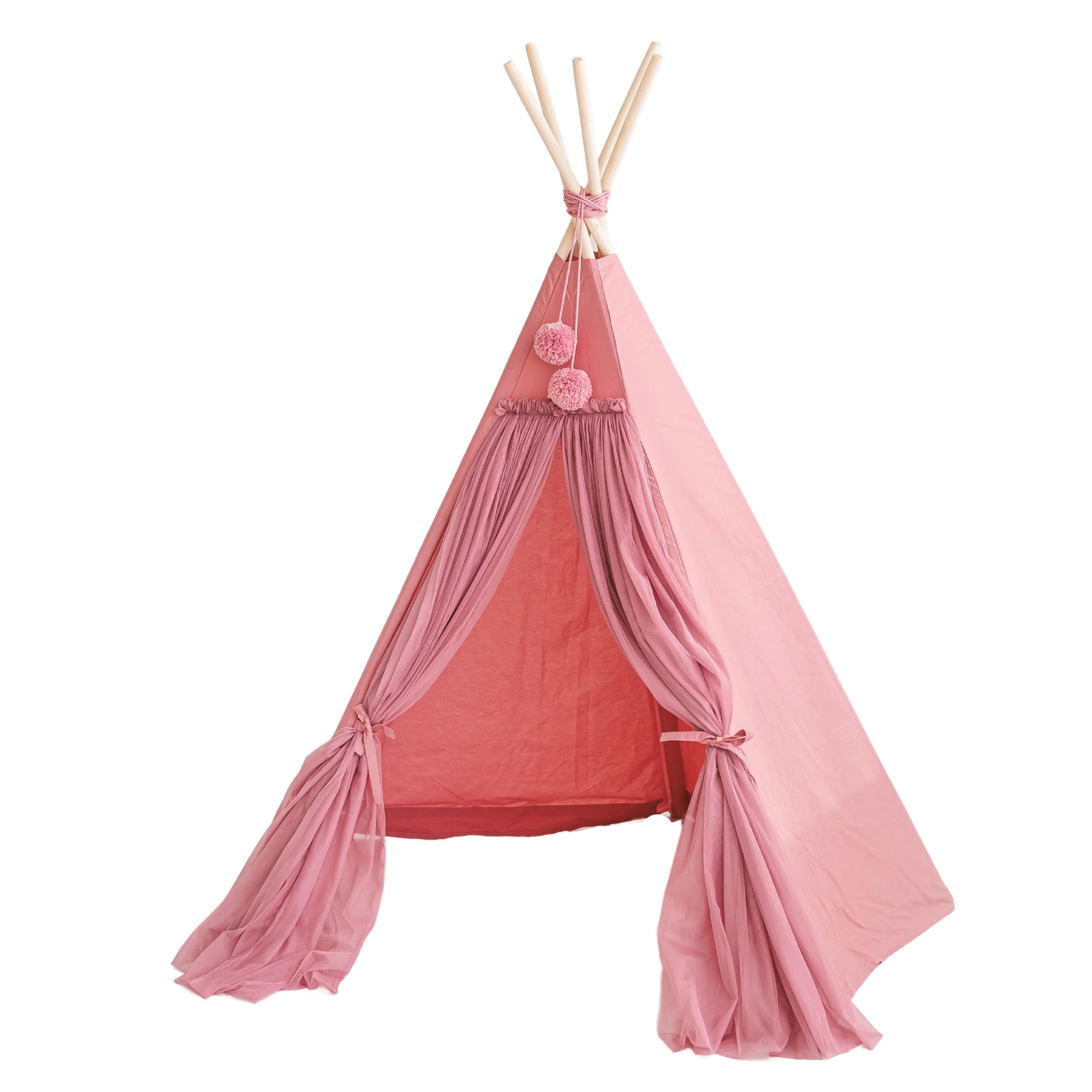 Rose Fairy Kids Play Tent with Tulle - Image 7