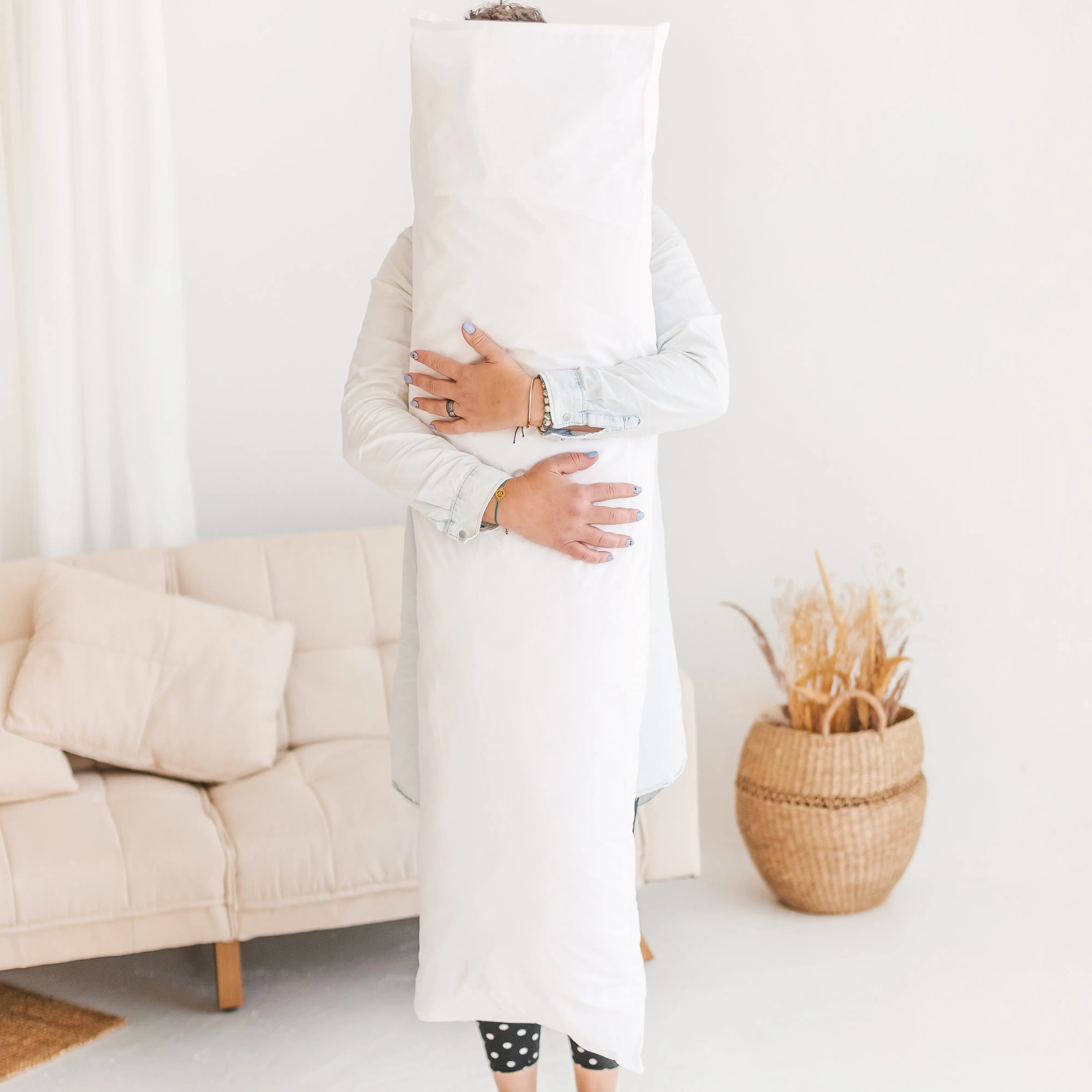 Full Body Maternity and Lumbar Pillow with Organic Cover - Image 3