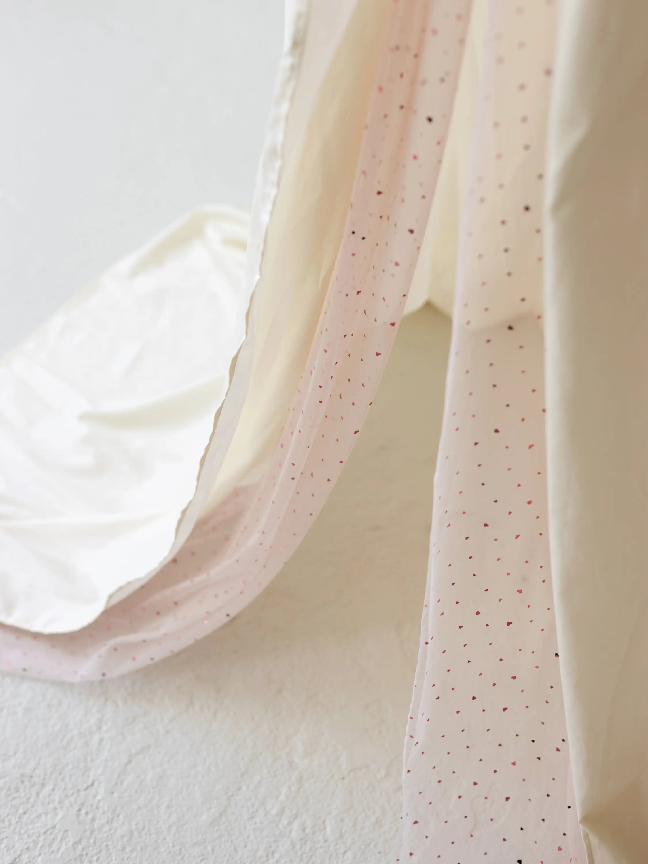 Kids Bed Canopy with Tulle & Tassels in Cream - Image 5