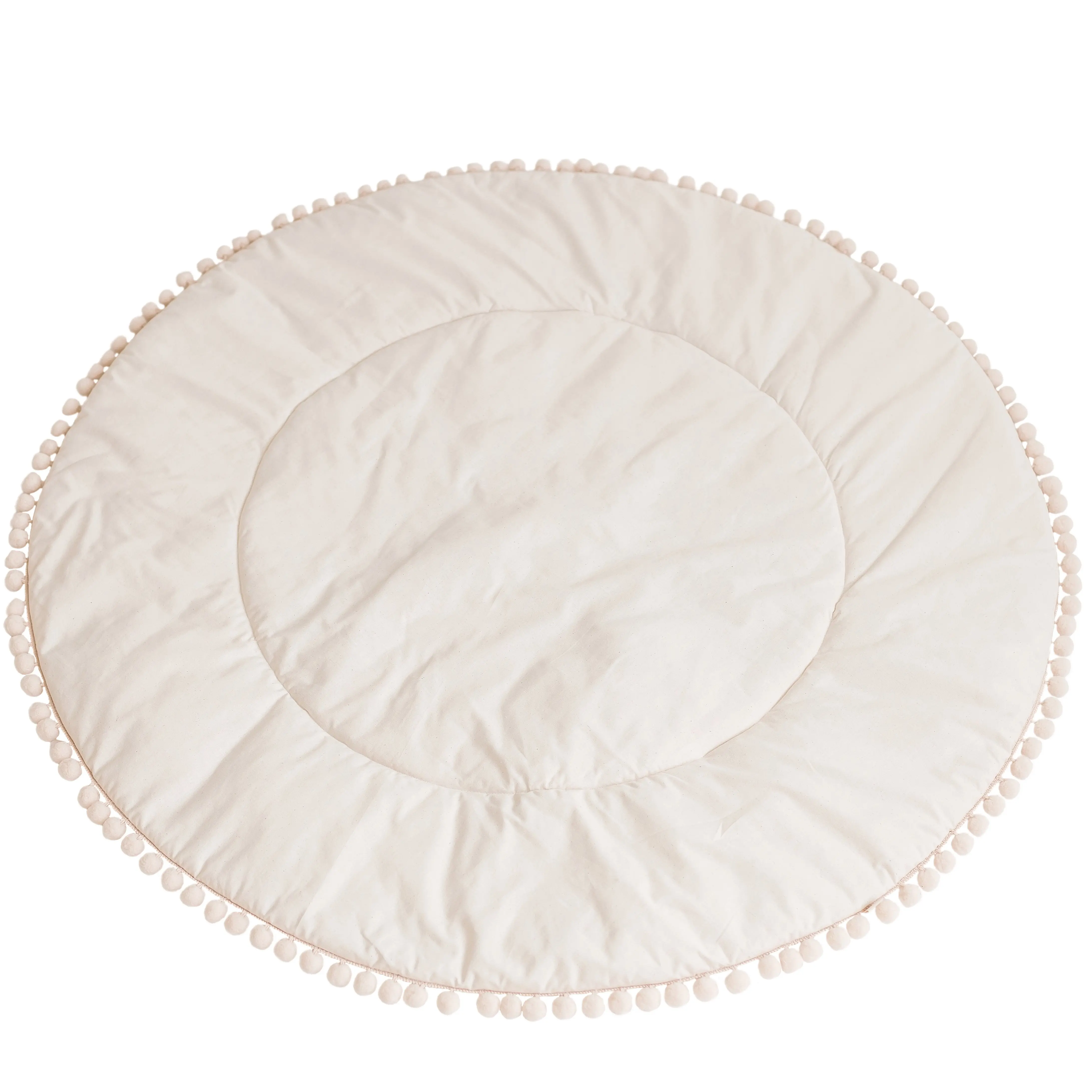 Ecru Kids Playmat with Pompom Border - Image 8