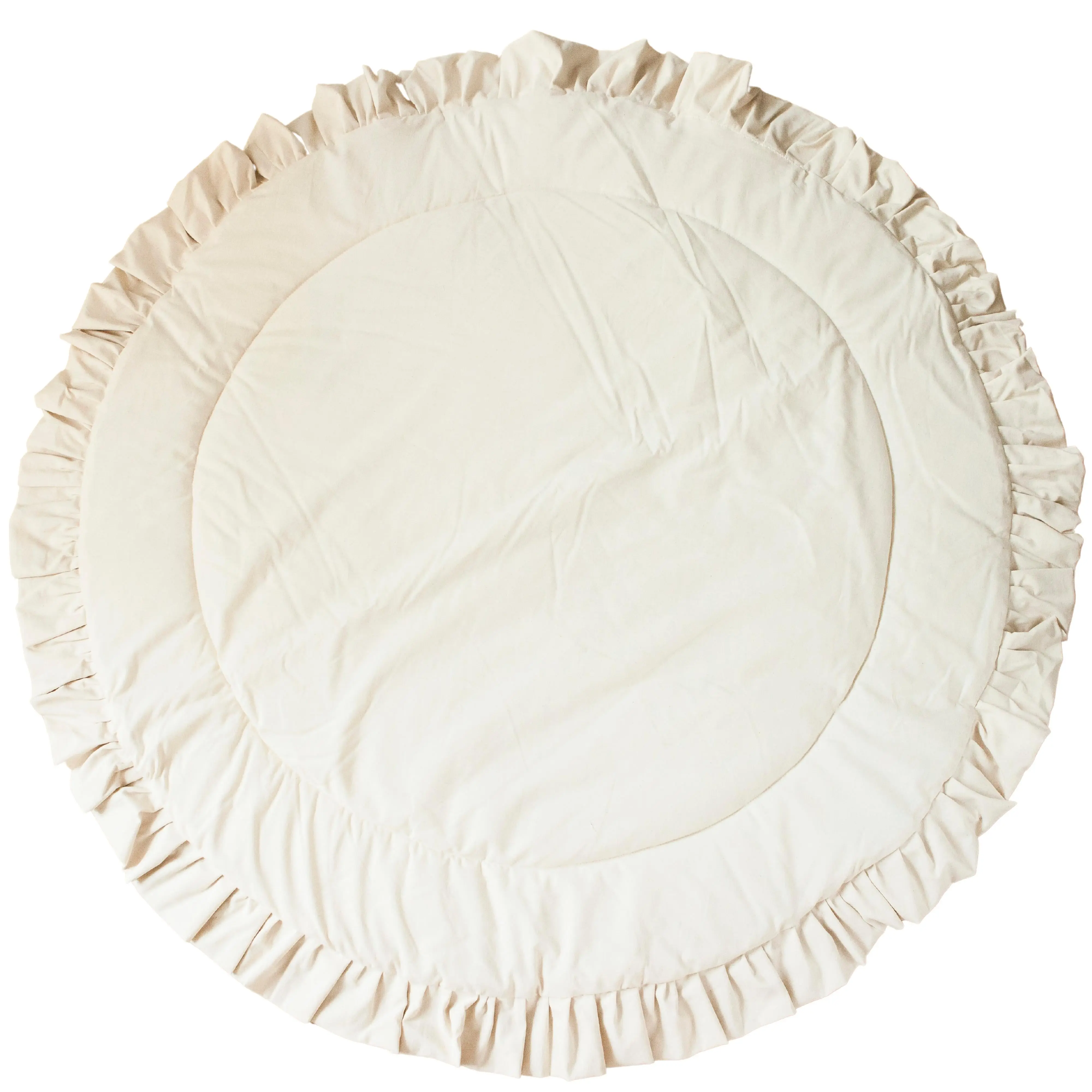Ecru Kids Playmat with Ruffled Border - Image 5