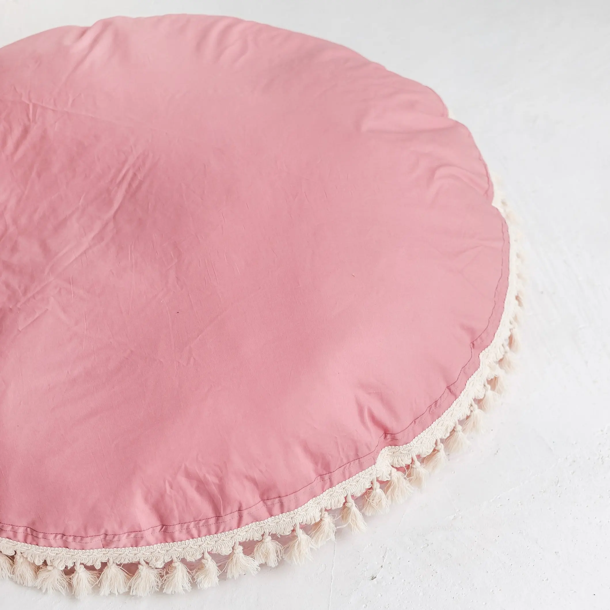 Rose Large Floor Cushion with Tassels - Image 3