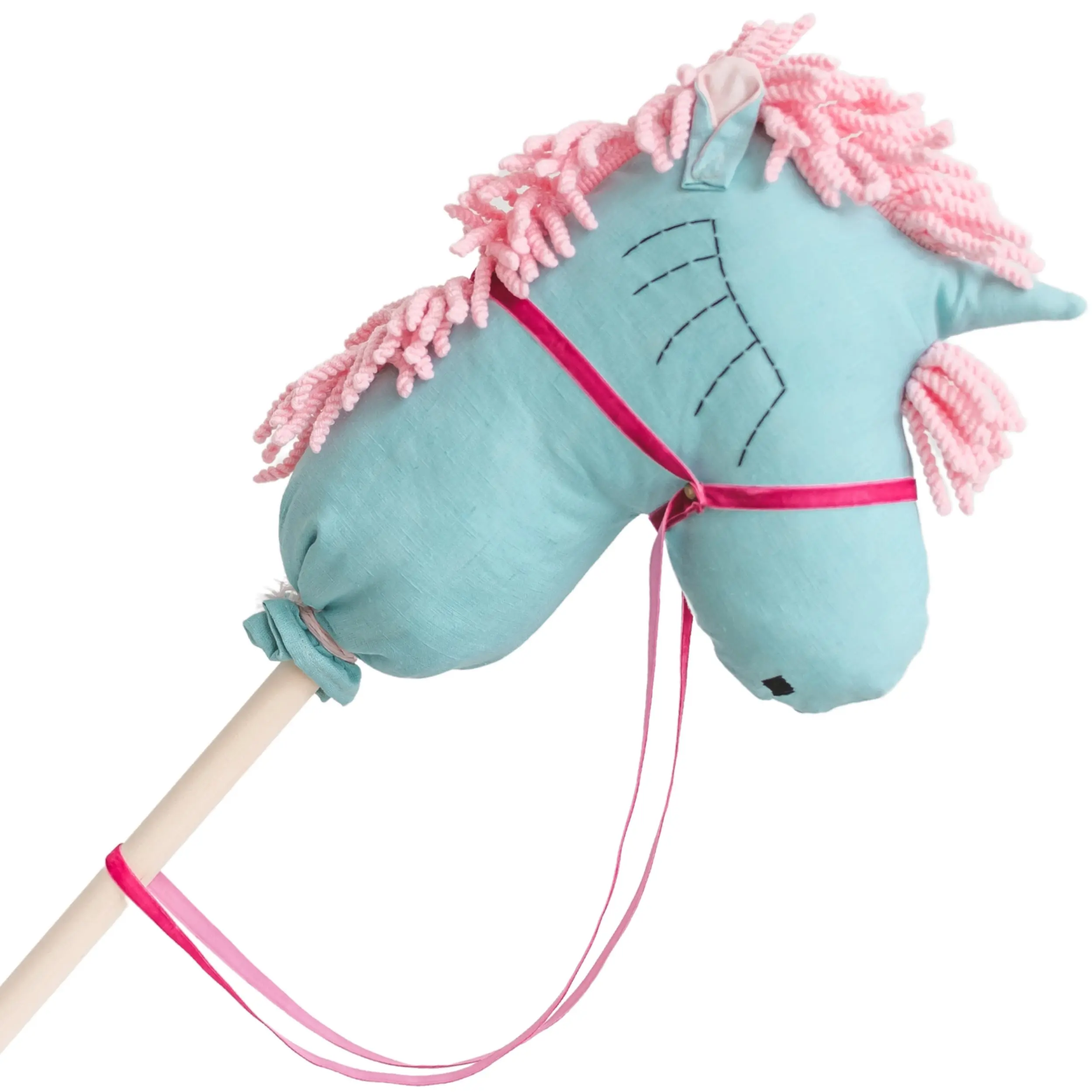 Unicorn Hobby Horse Stick Toy in Turquoise - Image 4