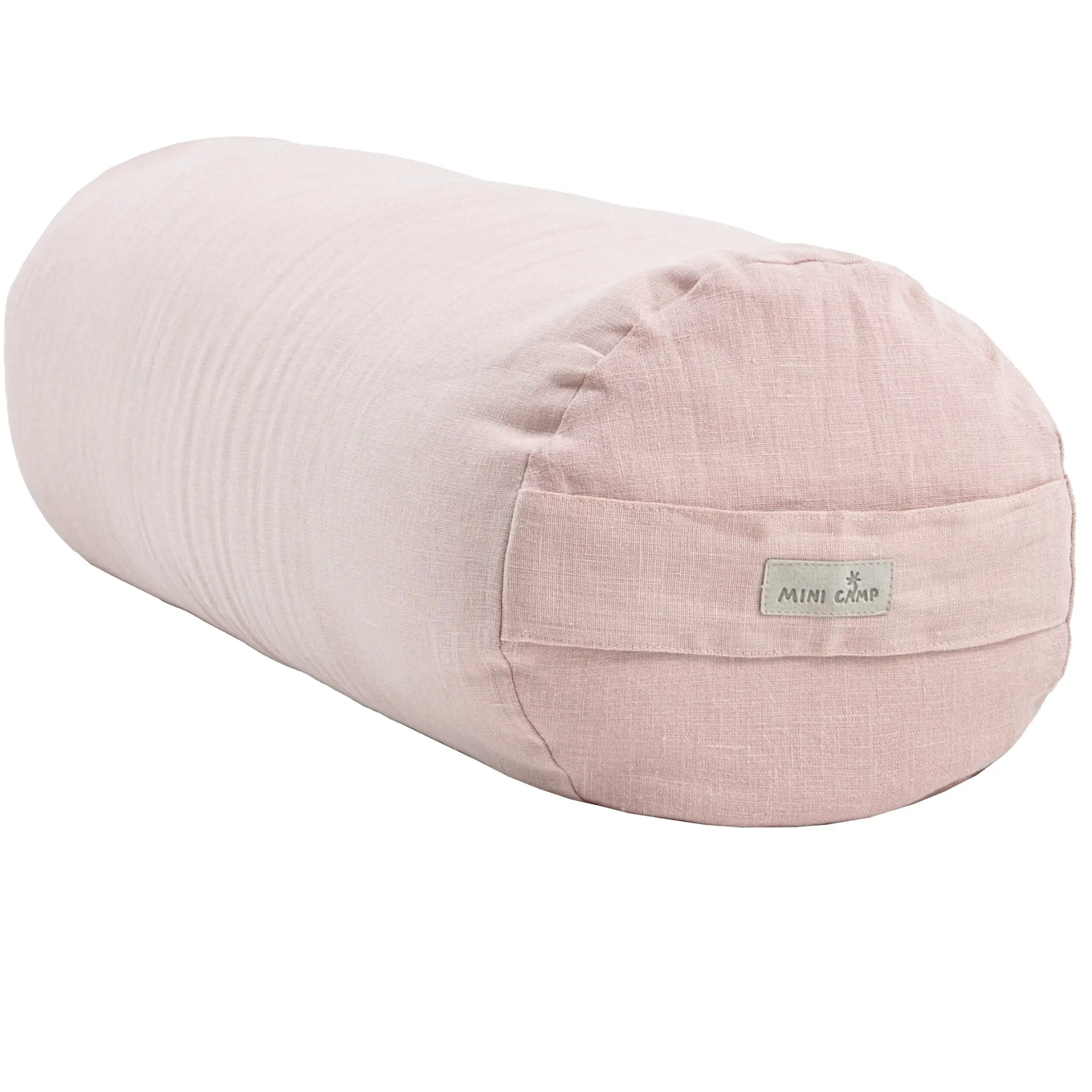 Yoga Bolster Meditation Cushion from 100% Linen in Dusty Pink