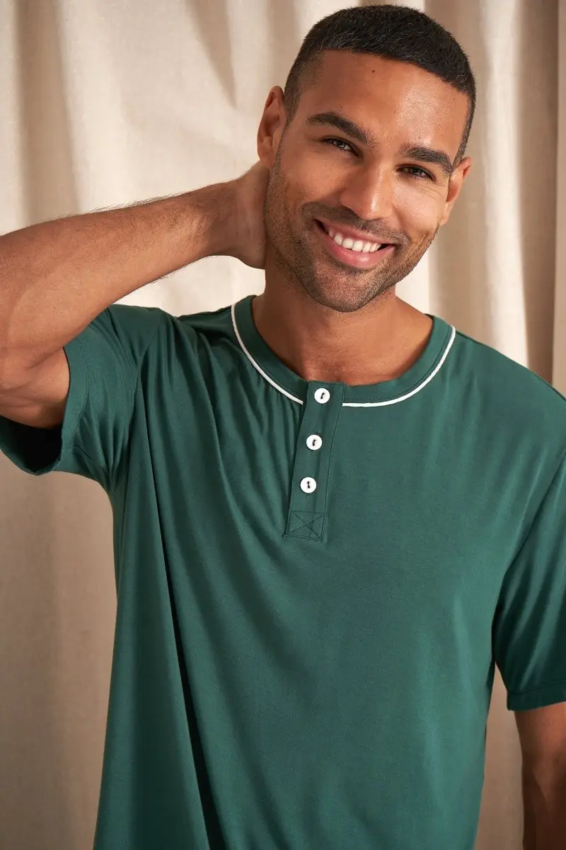 Green Mister You Bamboo Short Pyjama Set - Image 2