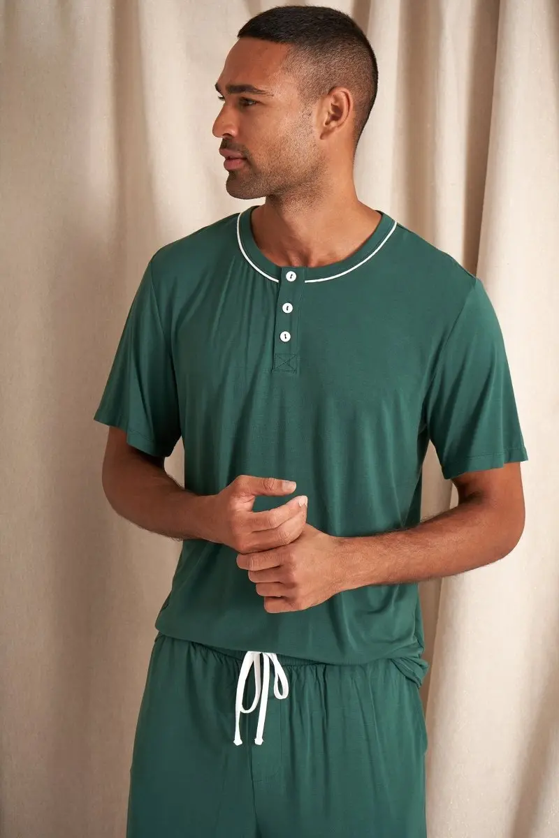 Green Mister You Bamboo Short Pyjama Set - Image 4