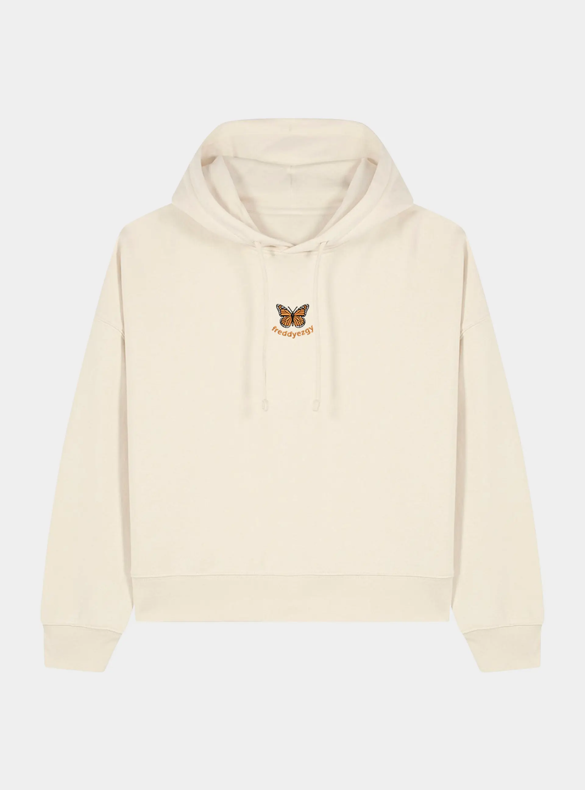 Monarch Butterfly Cropped Hoodie - Butterfly - Unisex Relaxed Fit