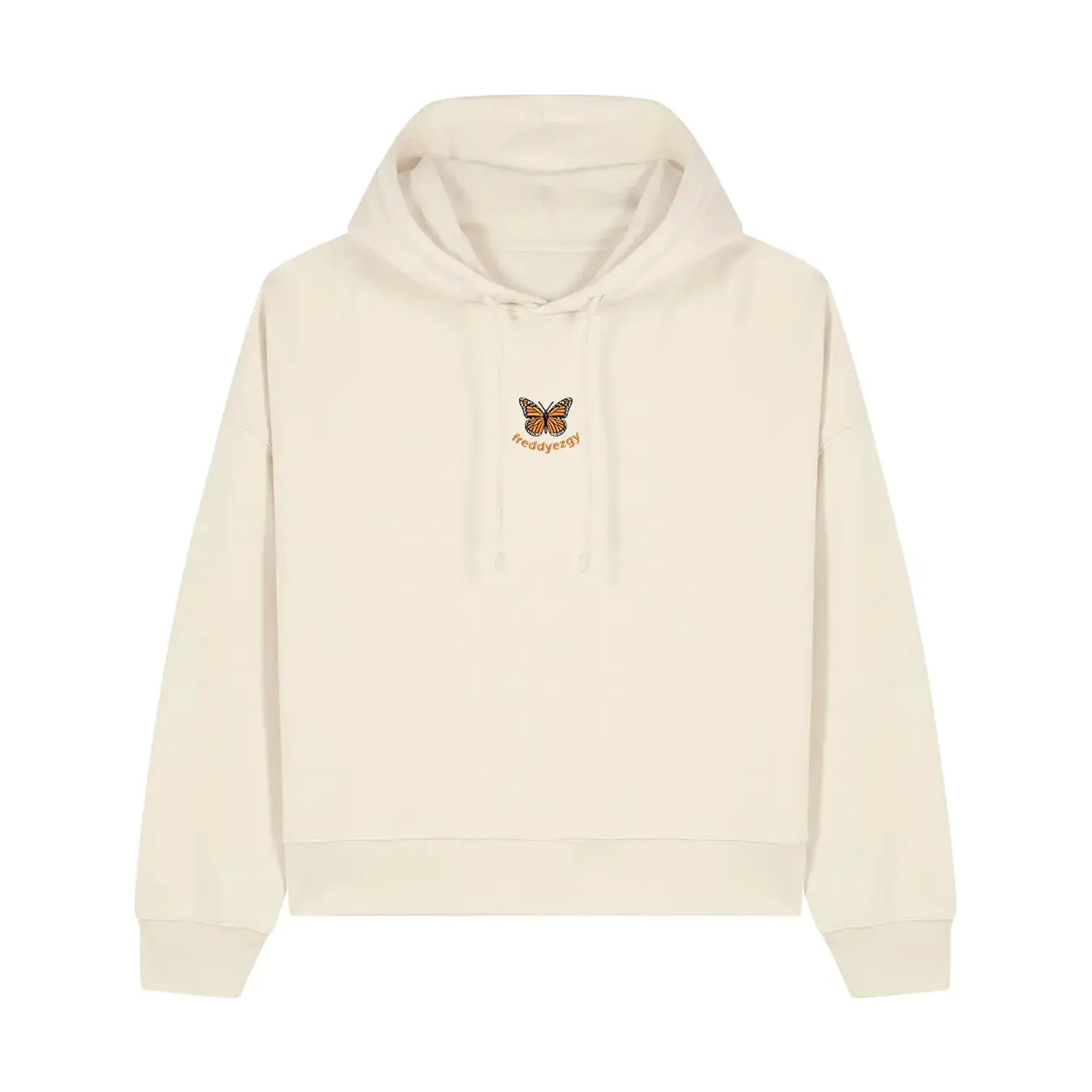 Monarch Butterfly Cropped Hoodie - Butterfly - Unisex Relaxed Fit - Image 4