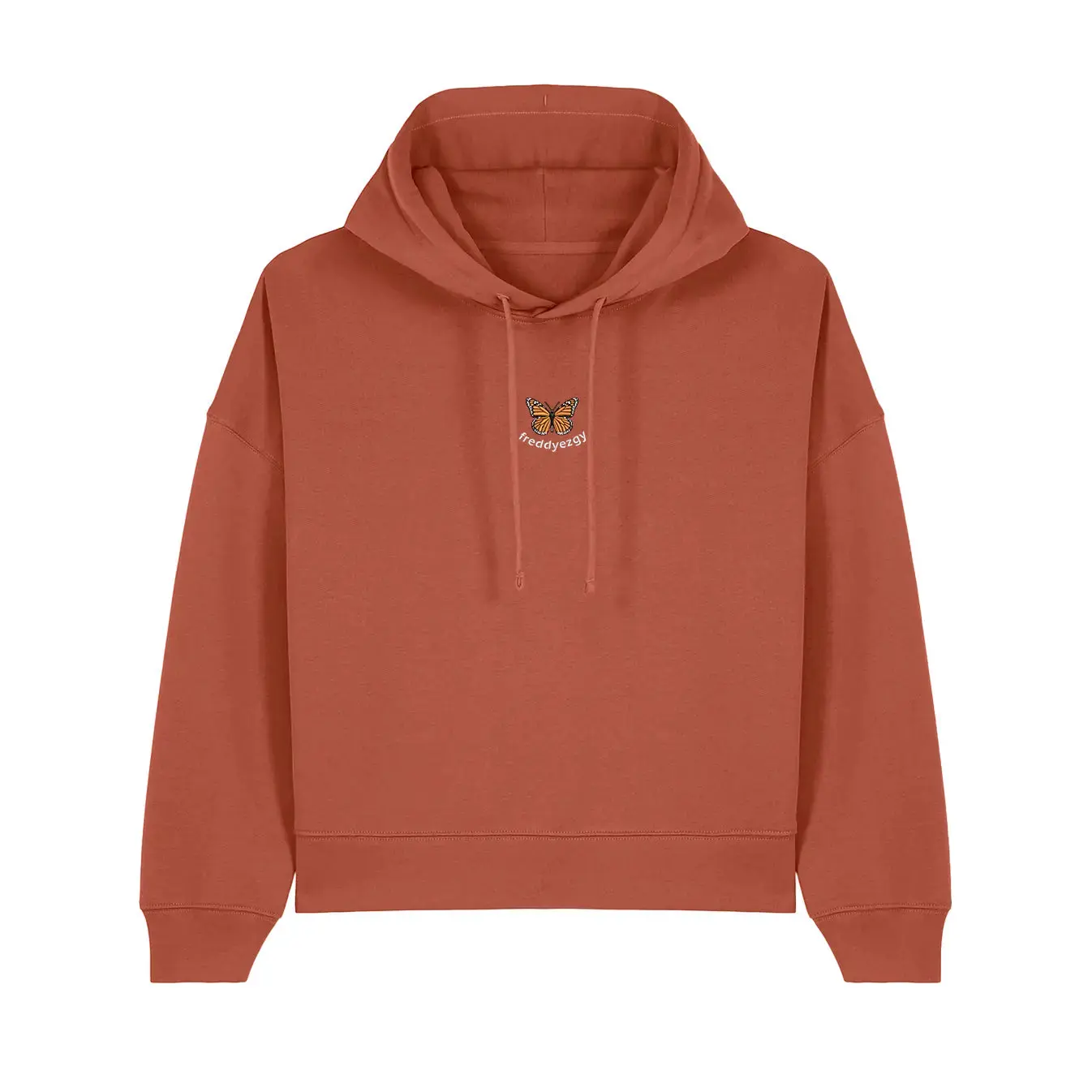 Monarch Butterfly Cropped Hoodie - Butterfly - Unisex Relaxed Fit - Image 5