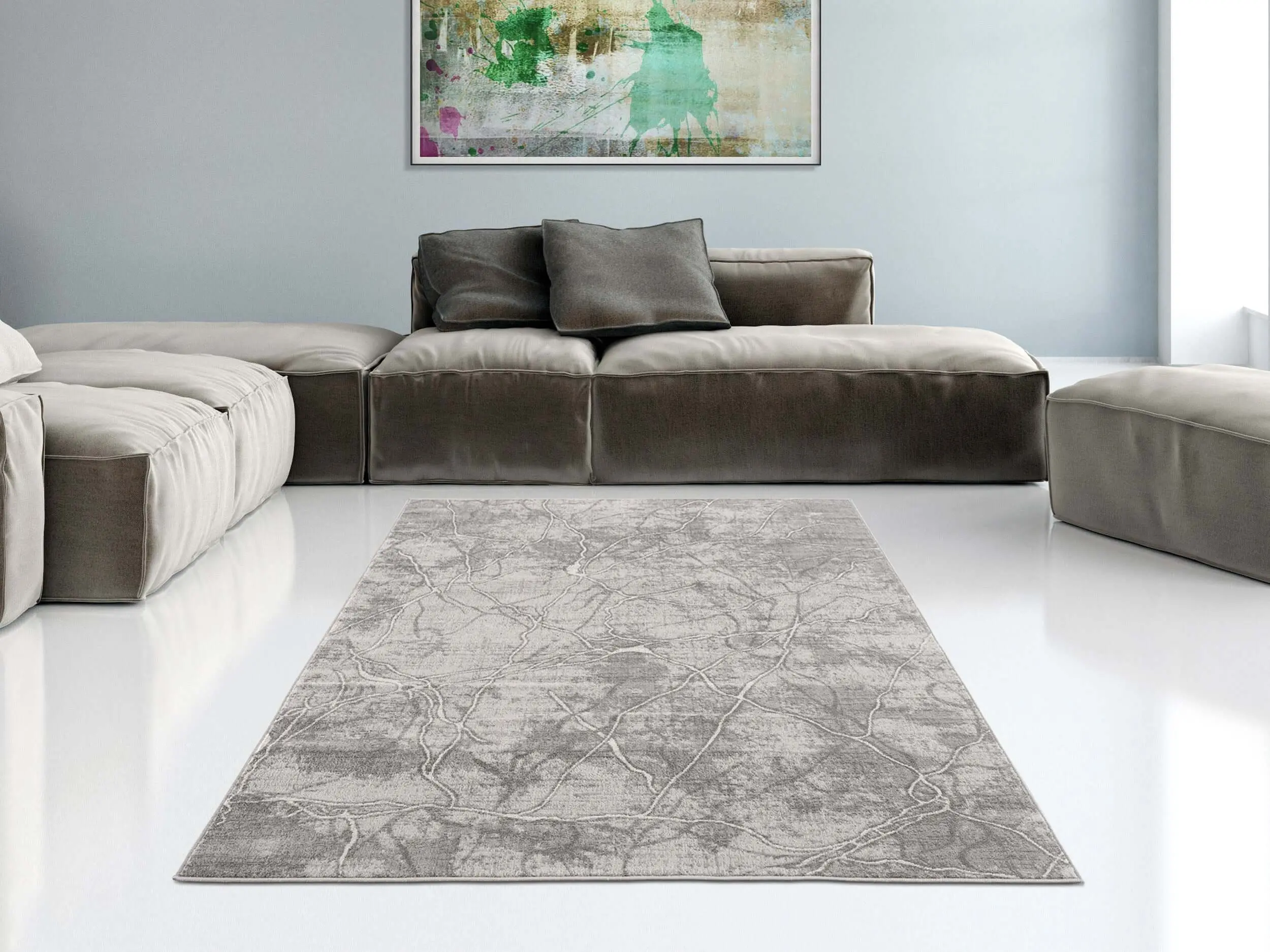 Montana Modern Dark Grey Rugs | 3740DG - Image 3