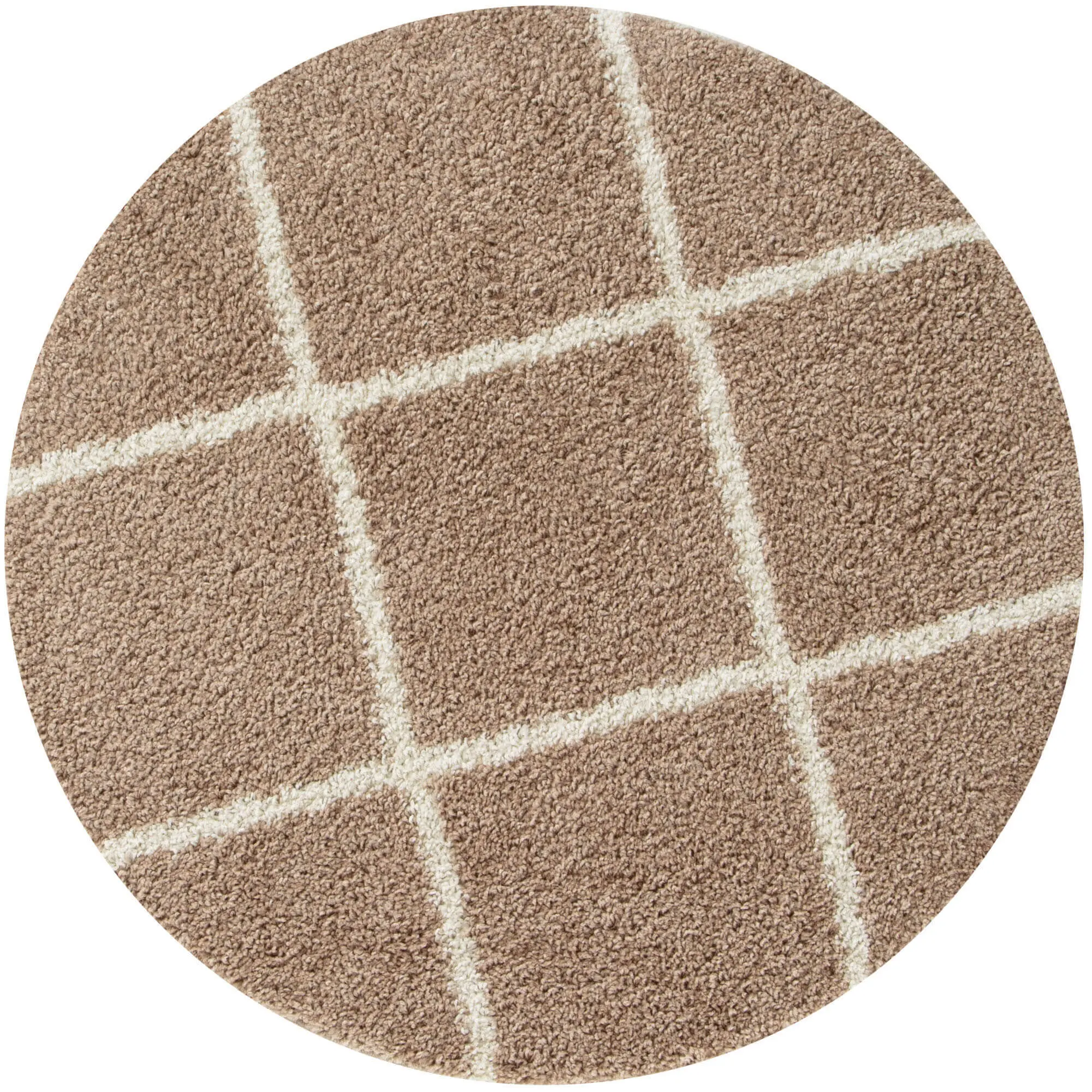 Moroccan Beige Shaggy Rug | 520 - Image 13