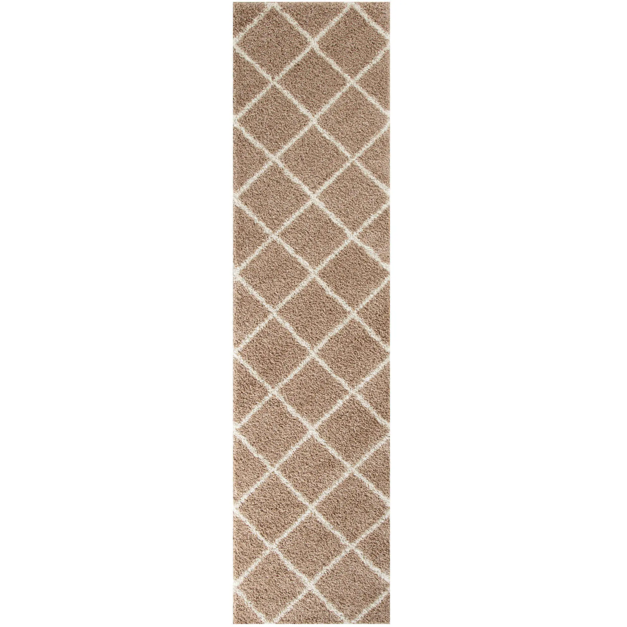 Moroccan Beige Shaggy Rug | 520 - Image 9