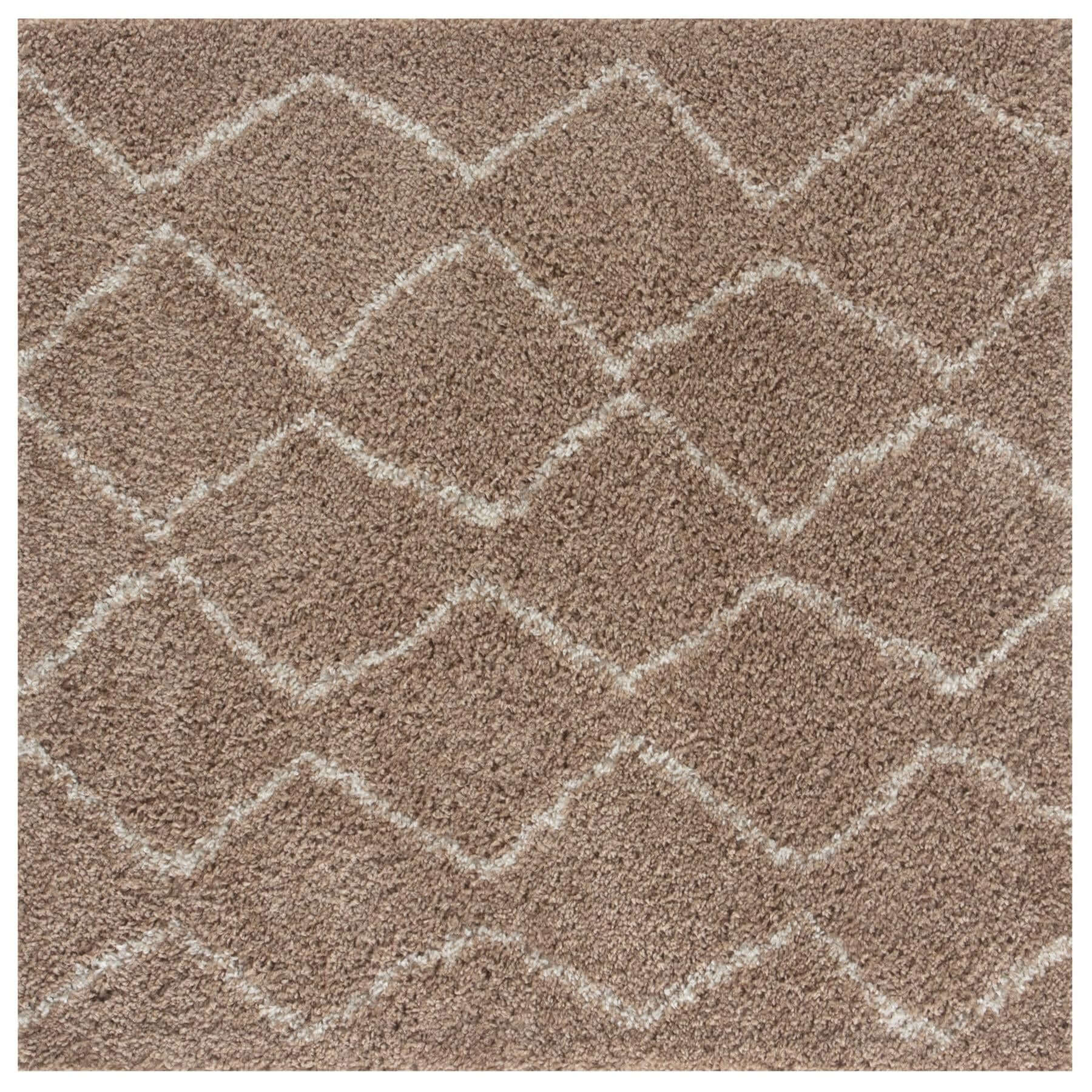 Moroccan Beige Shaggy Rug | 820 - Image 17