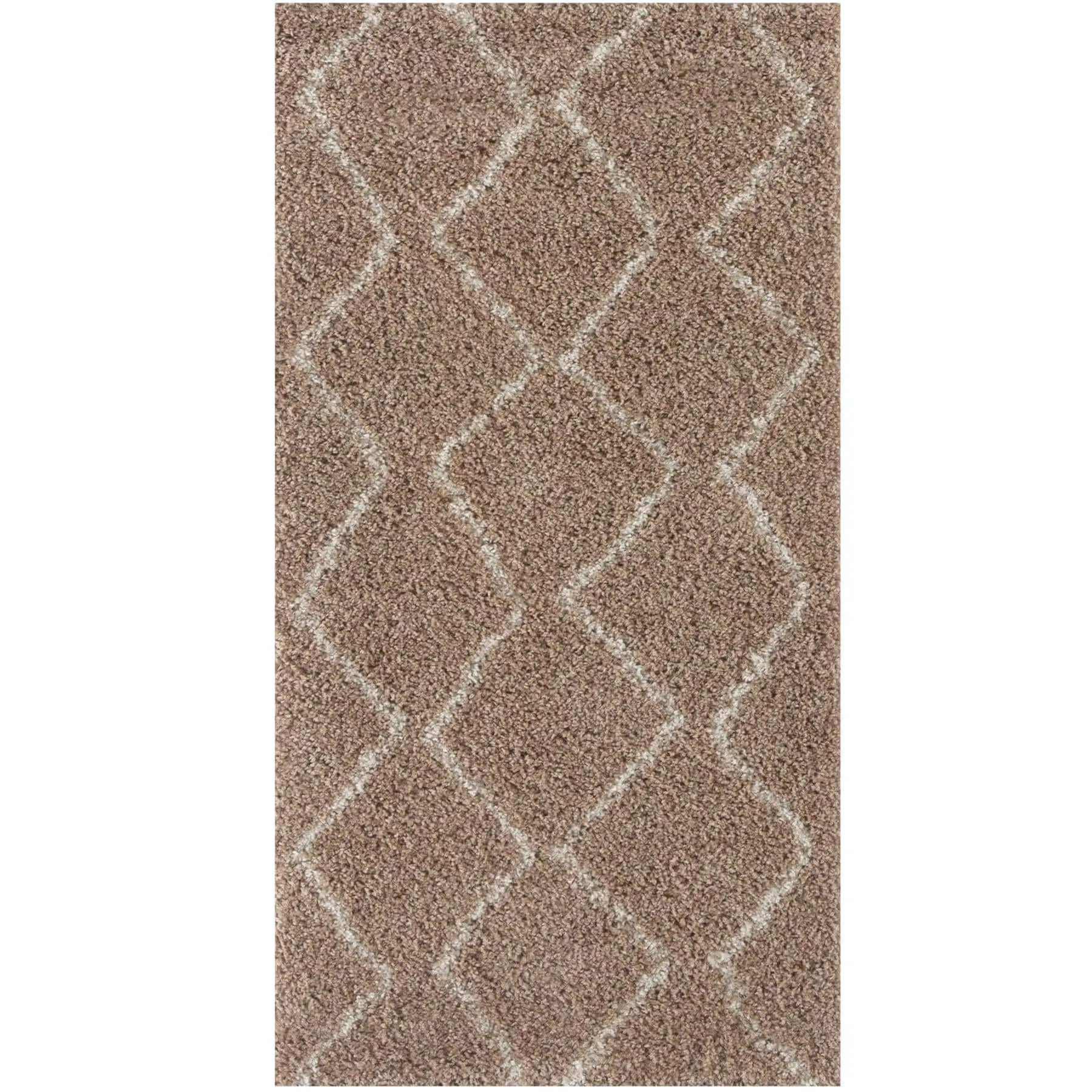 Moroccan Beige Shaggy Rug | 820 - Image 21
