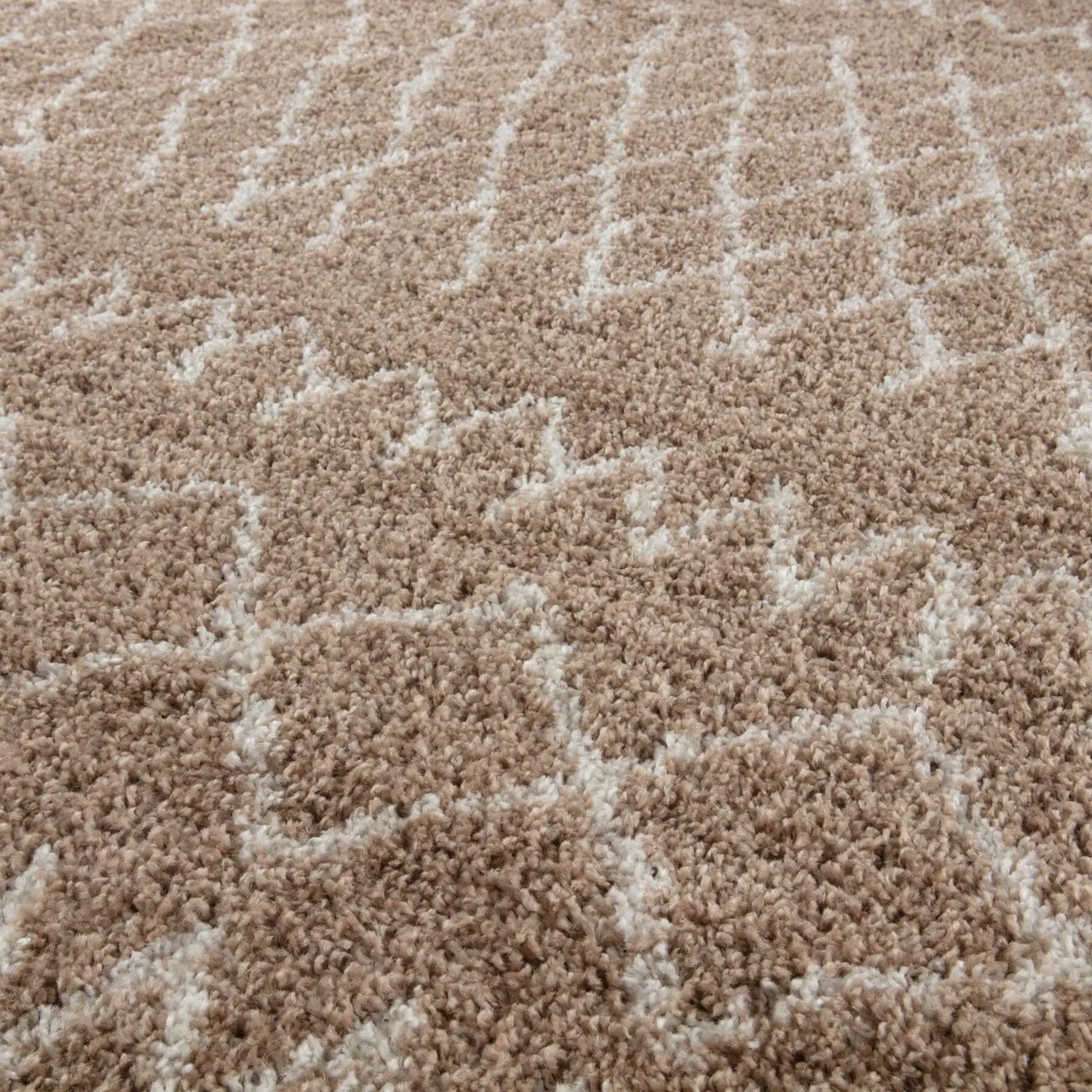 Moroccan Beige Shaggy Rug | 920 - Image 2