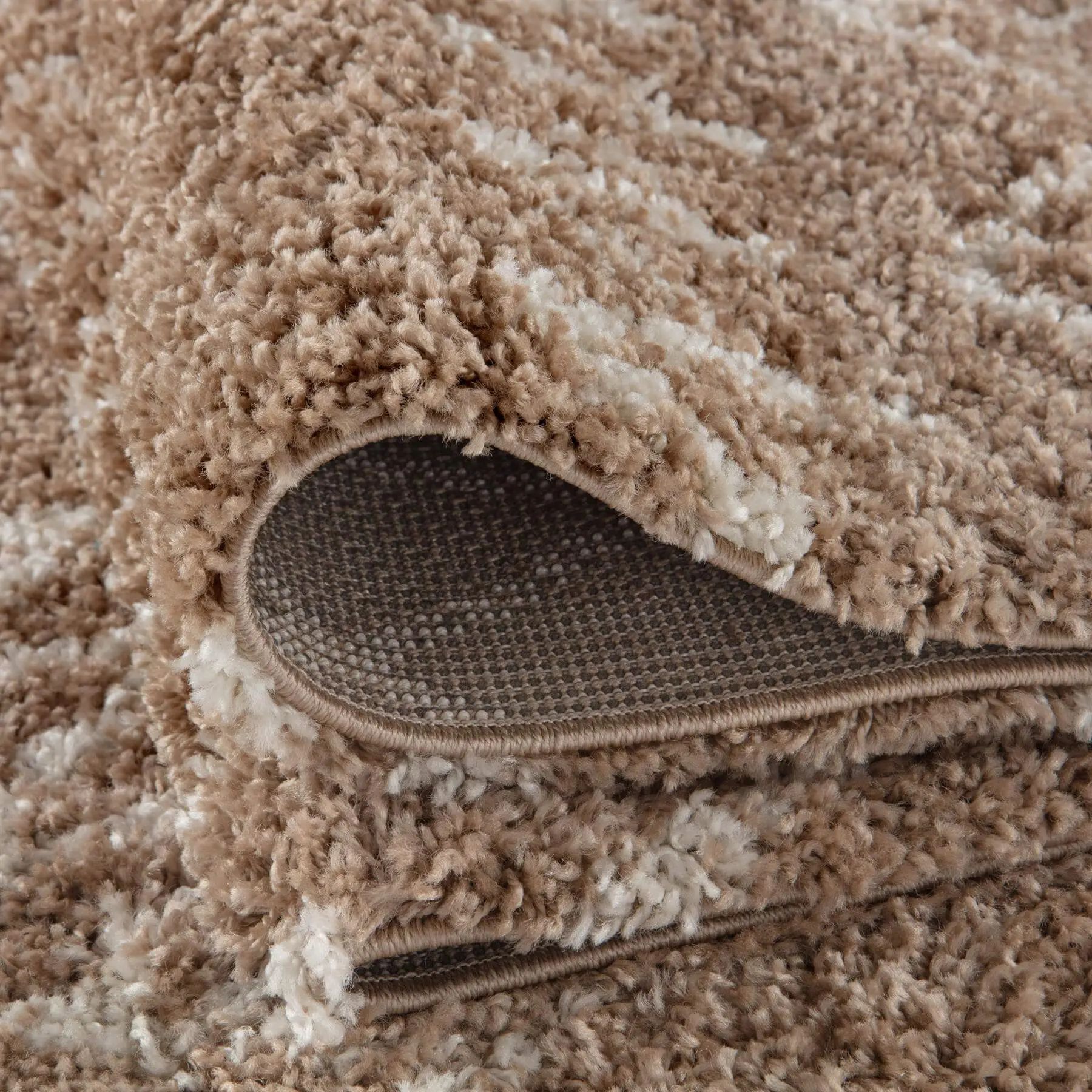 Moroccan Beige Shaggy Rug | 920 - Image 4