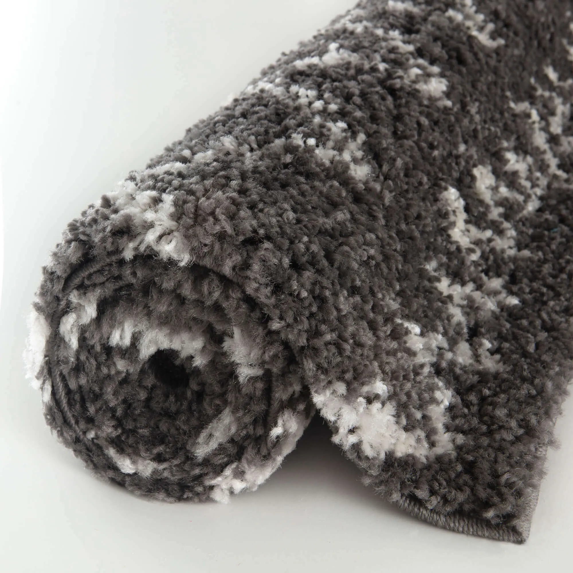 Moroccan Dark Grey Shaggy Rug | 940 - Image 11