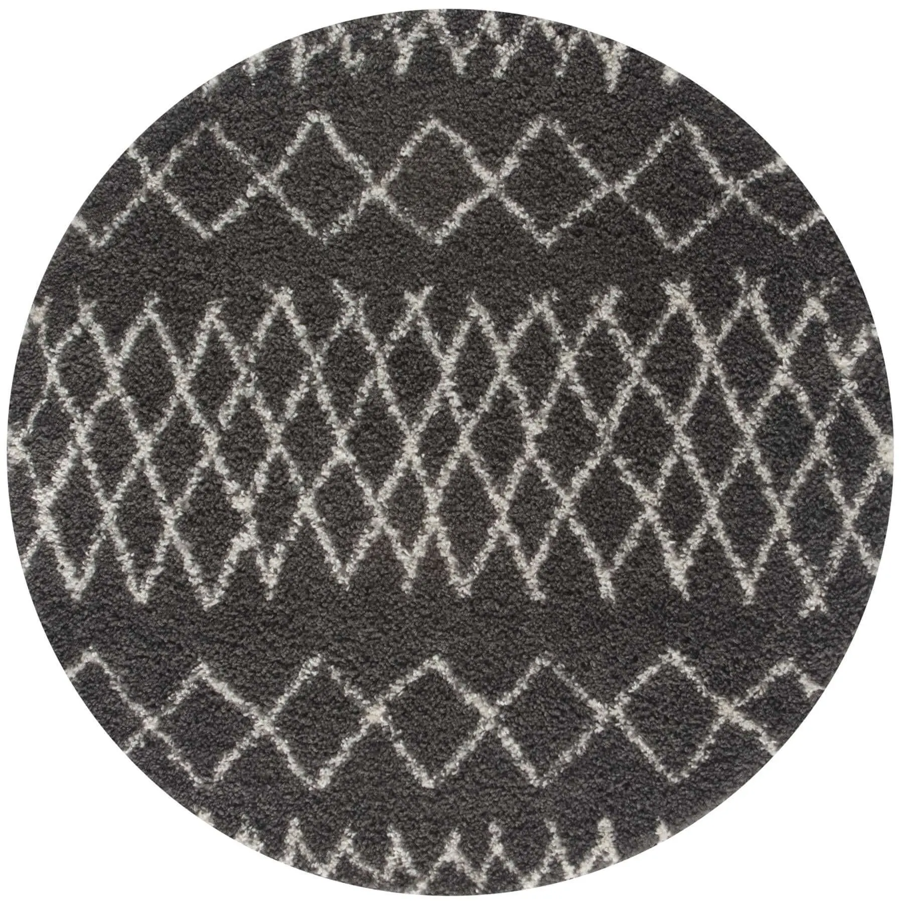 Moroccan Dark Grey Shaggy Rug | 940 - Image 12