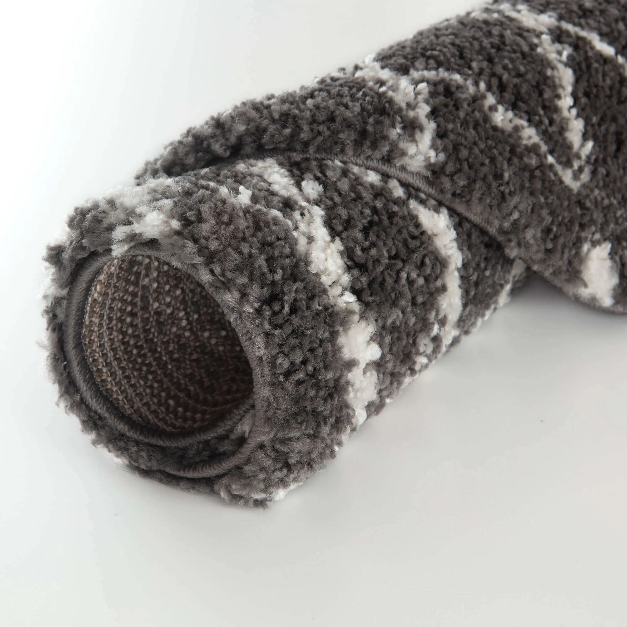 Moroccan Dark Grey Shaggy Rug | 940 - Image 16
