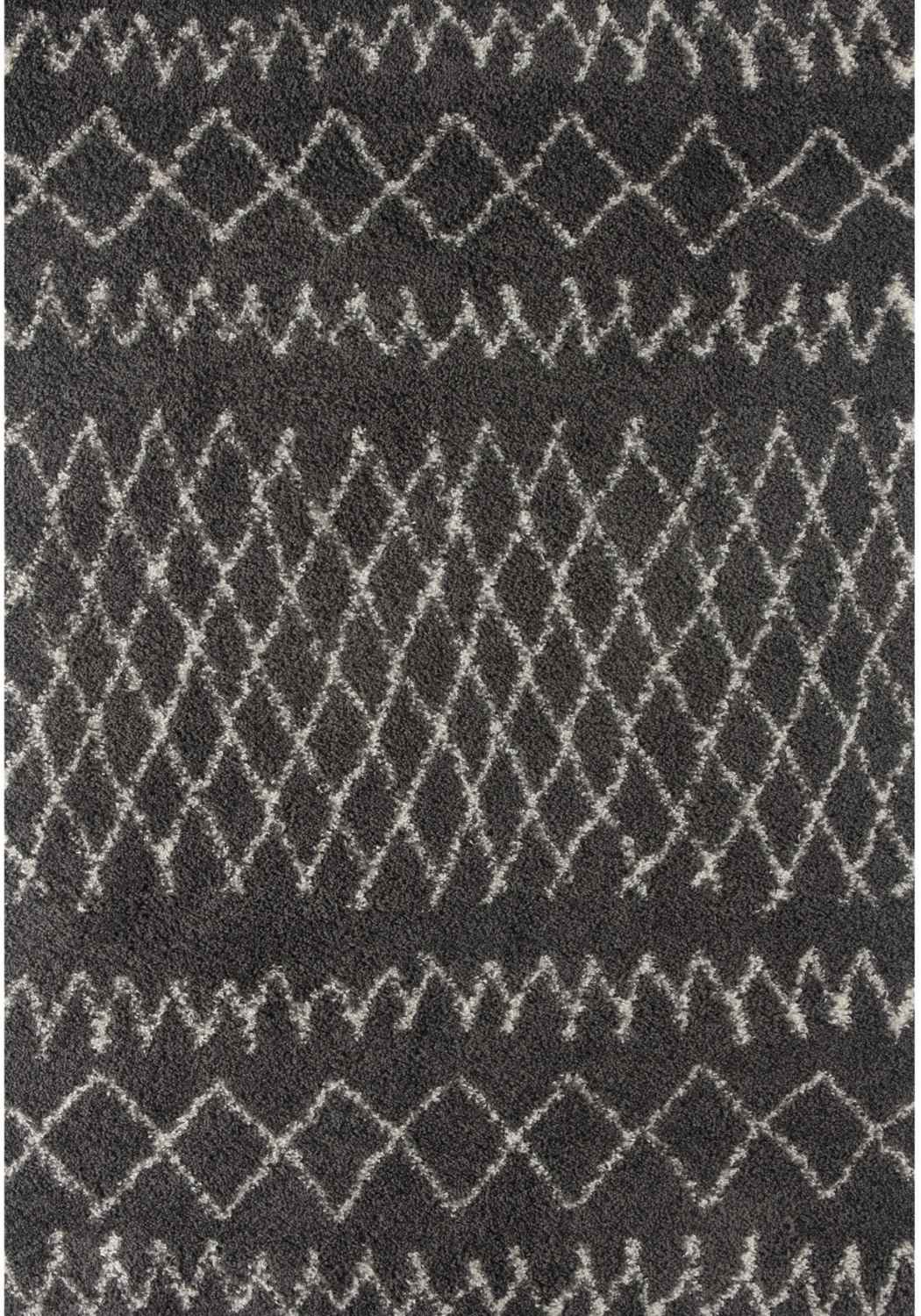 Moroccan Dark Grey Shaggy Rug | 940 - Image 33