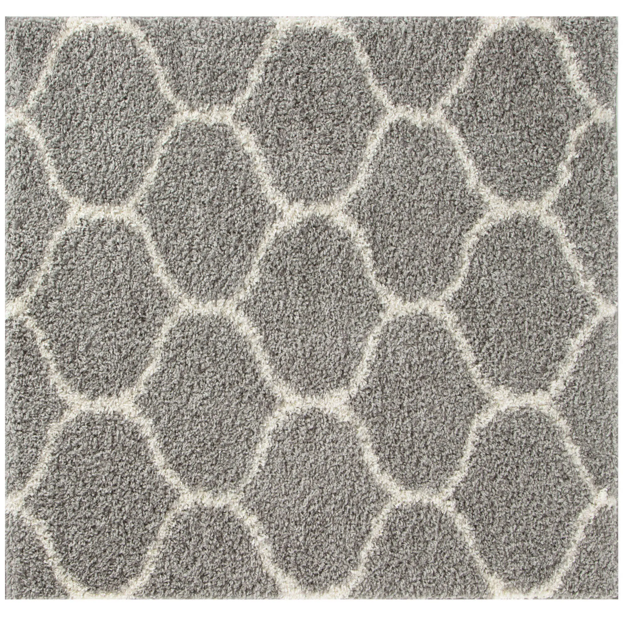 Moroccan Grey Shaggy Rug | 610 - Image 14