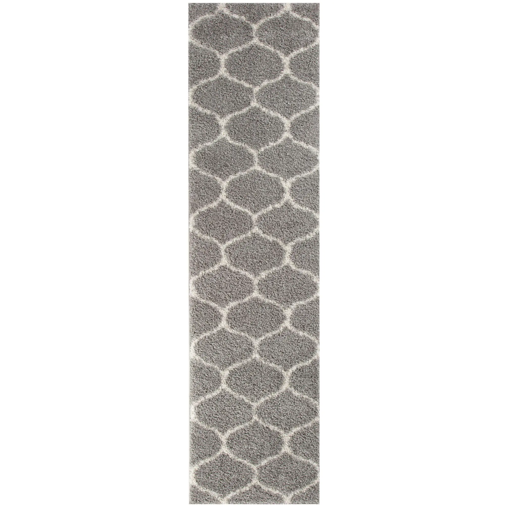 Moroccan Grey Shaggy Rug | 610 - Image 18