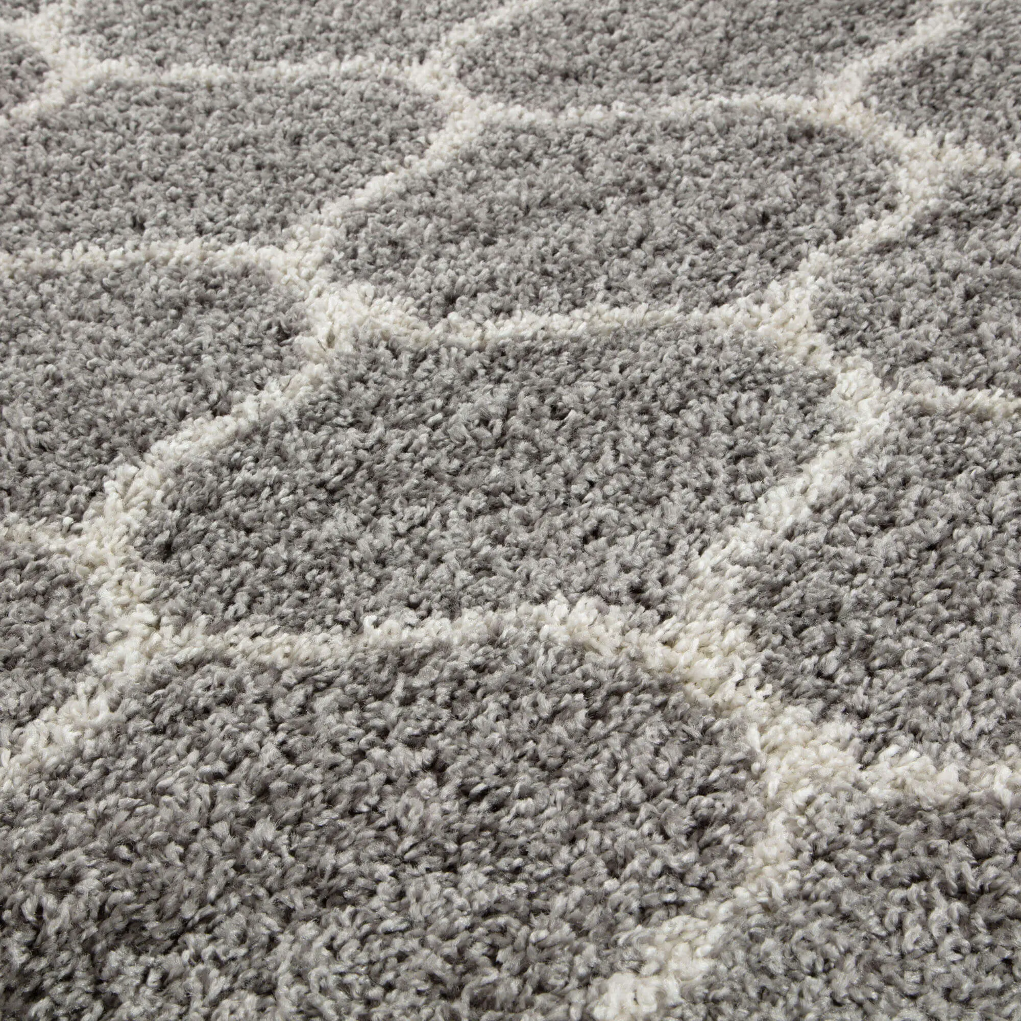 Moroccan Grey Shaggy Rug | 610 - Image 2