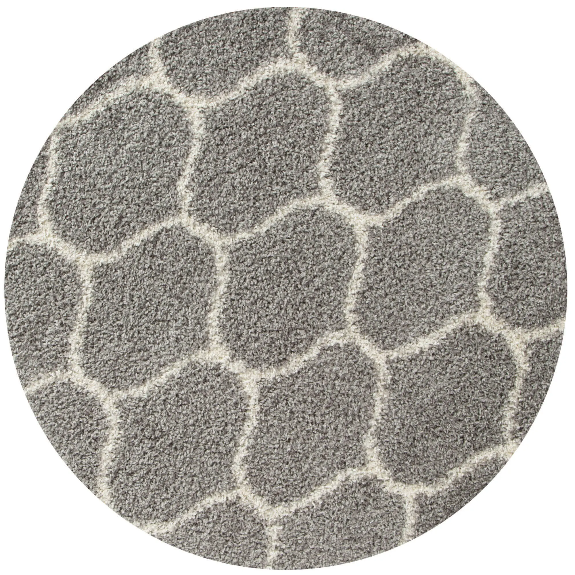 Moroccan Grey Shaggy Rug | 610 - Image 22