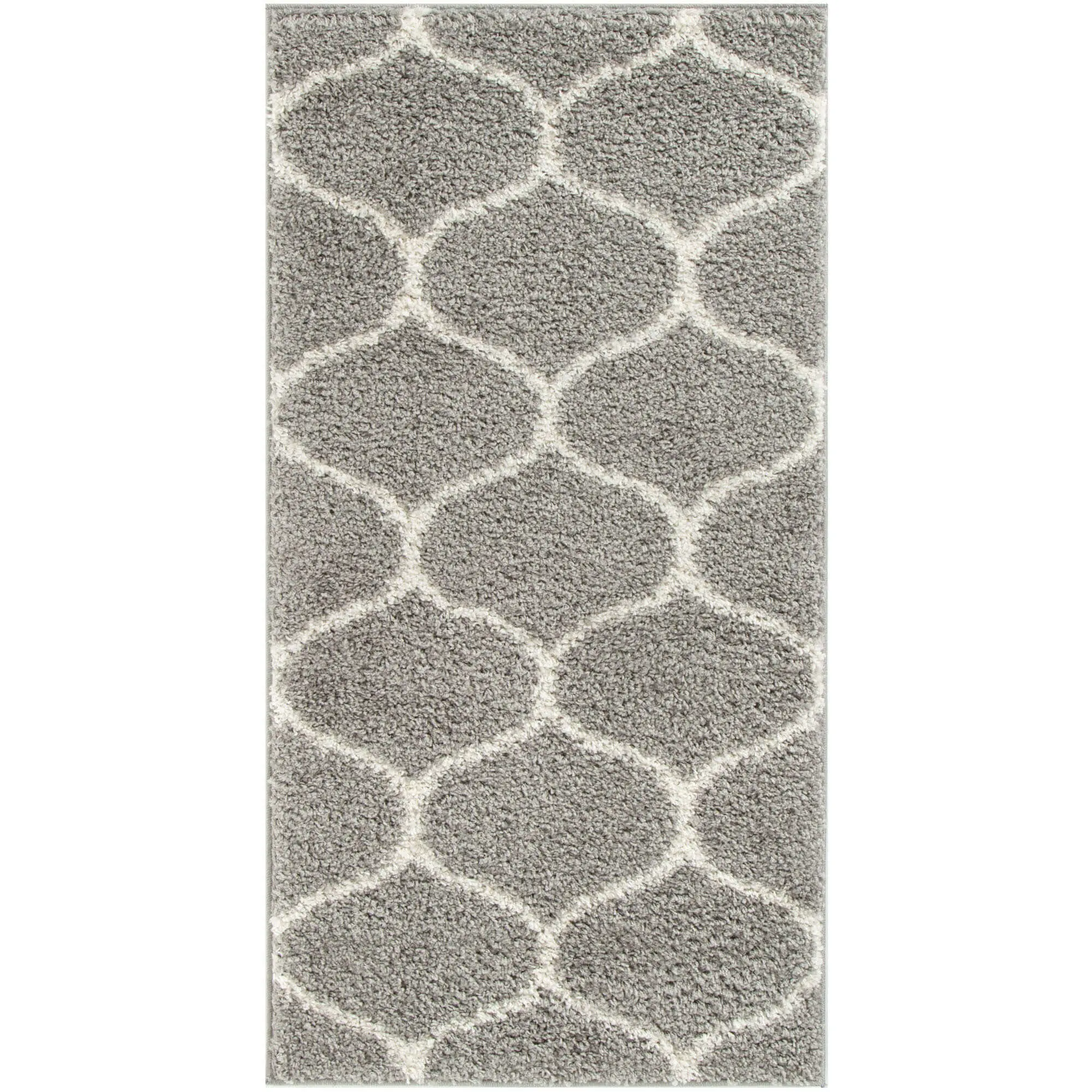 Moroccan Grey Shaggy Rug | 610 - Image 27