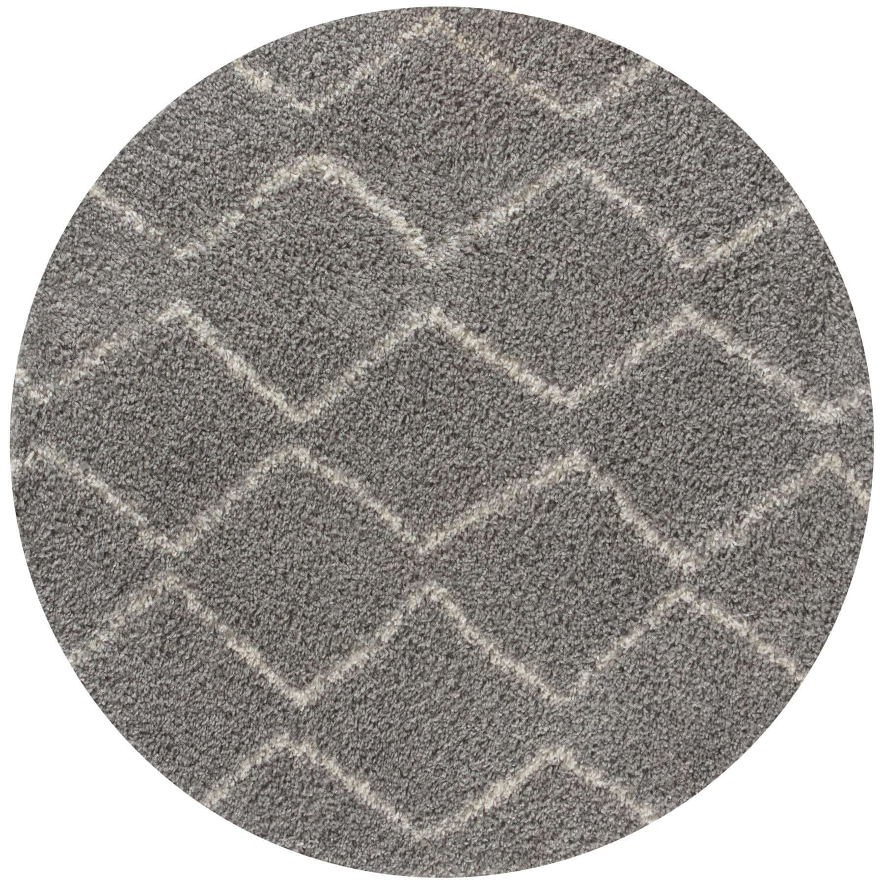 Moroccan Grey Shaggy Rug | 810 - Image 12