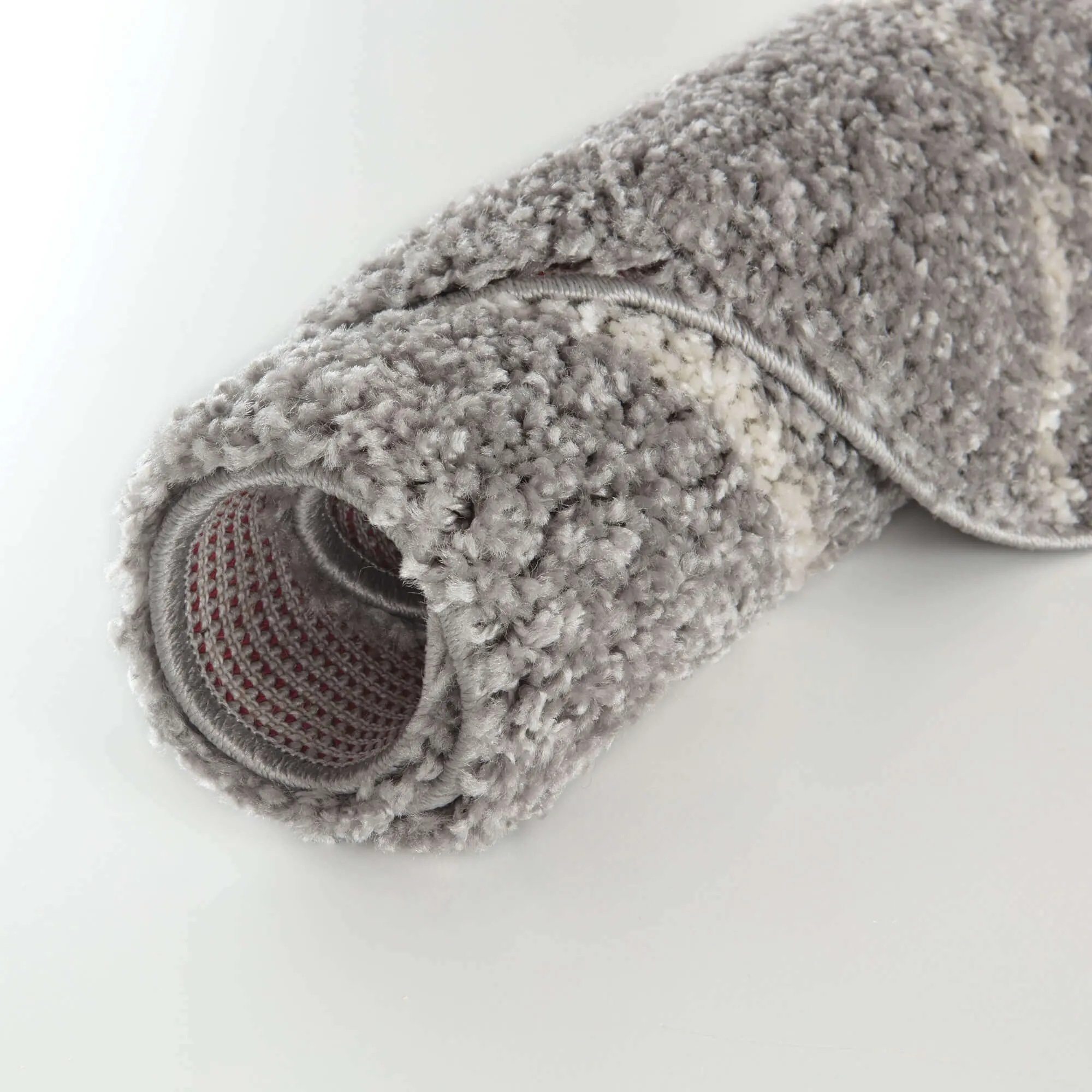 Moroccan Grey Shaggy Rug | 810 - Image 14