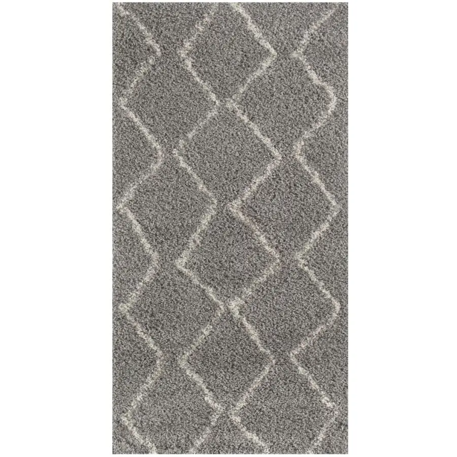 Moroccan Grey Shaggy Rug | 810 - Image 21