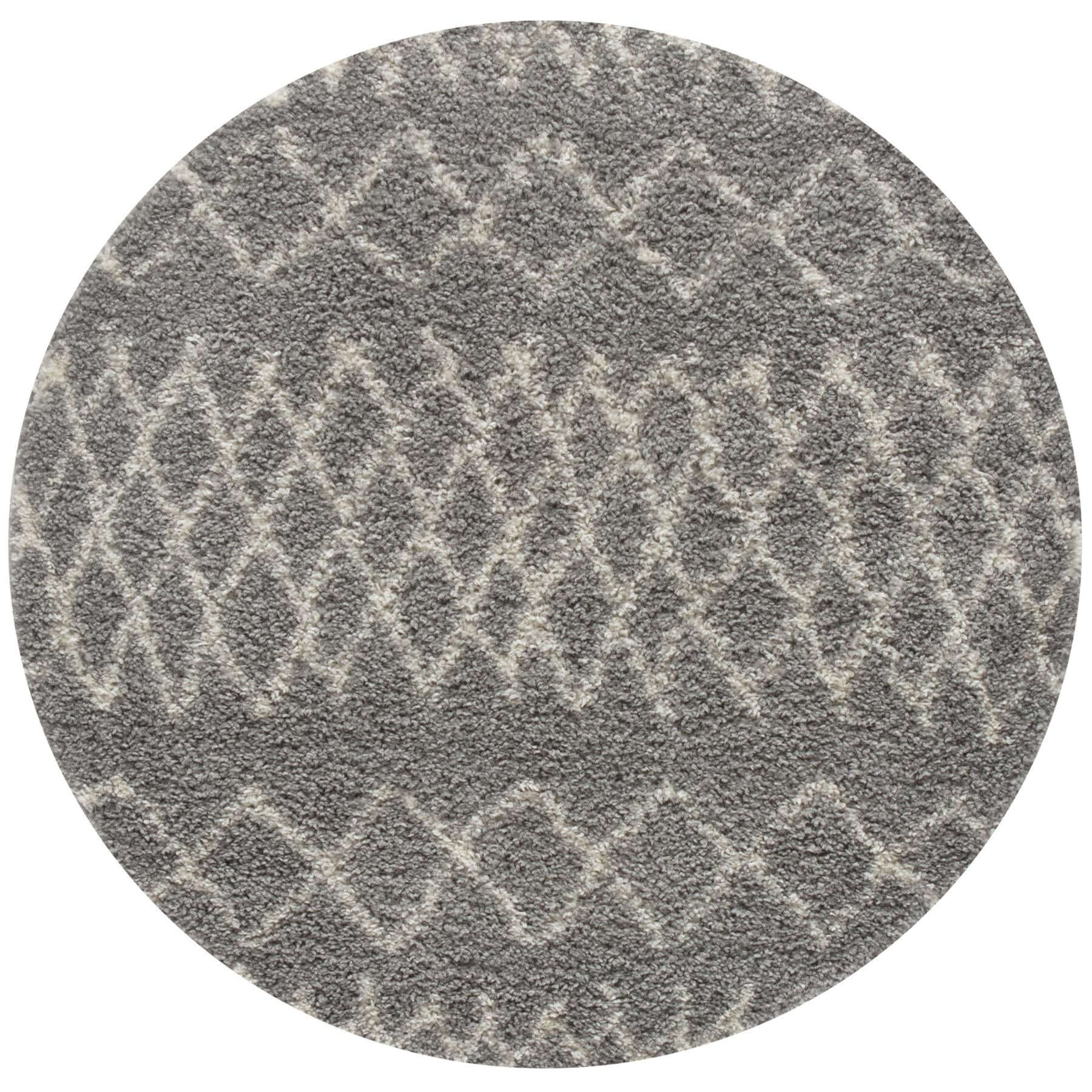 Moroccan Grey Shaggy Rug | 910 - Image 12